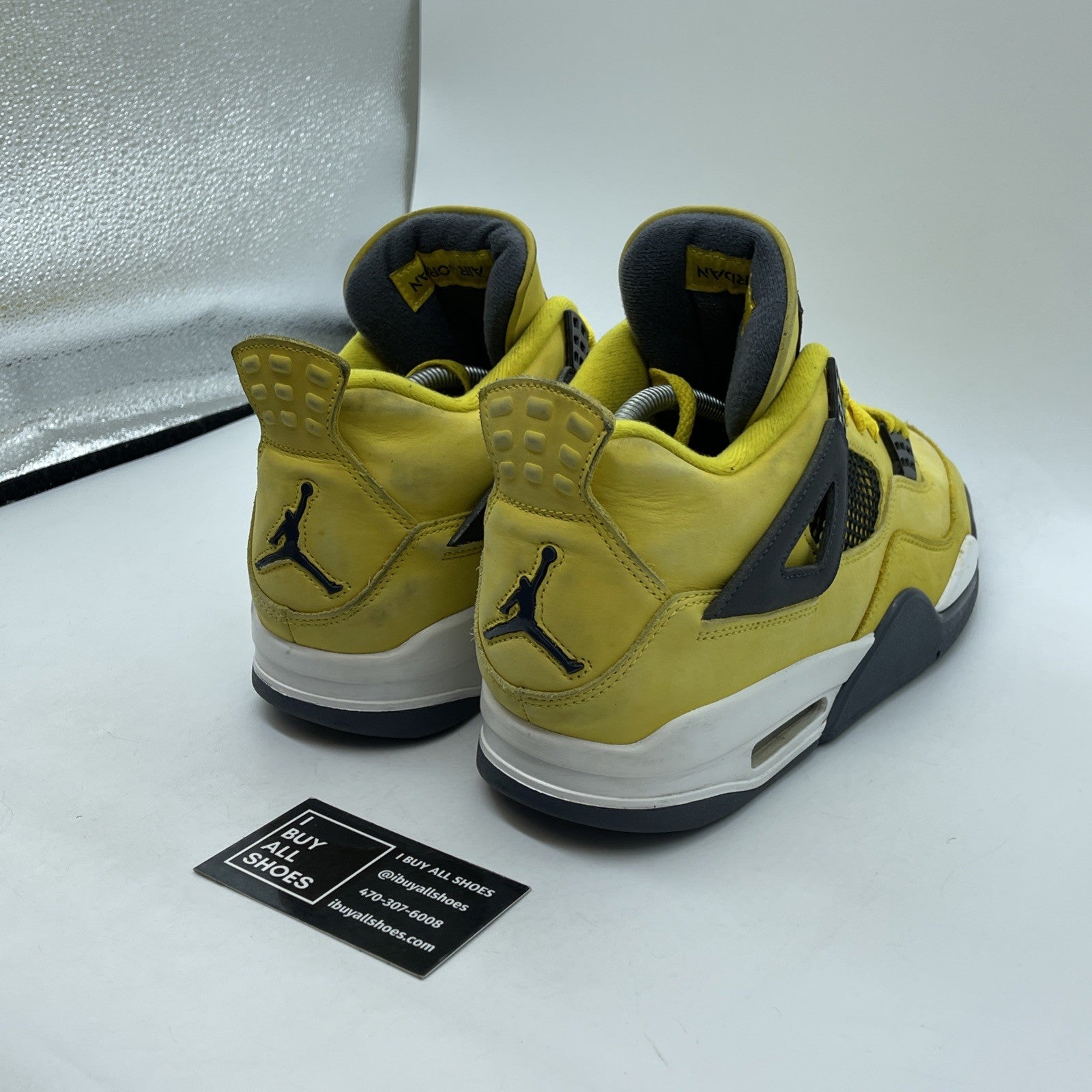 Size 11.5 - Jordan 4 Retro Mid Lightning Grey Yellow Suede (CT8527-700)
