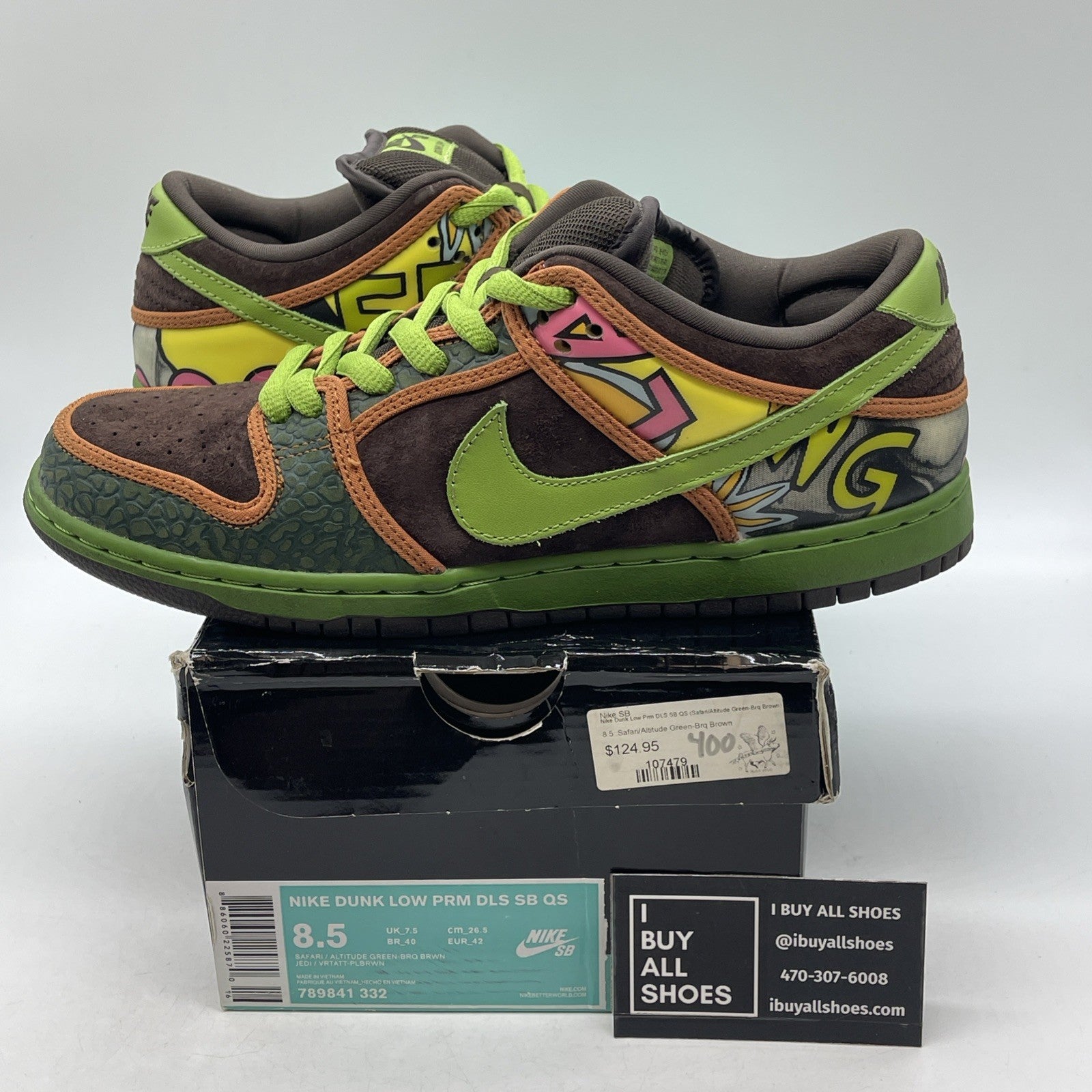 Size 8.5 - Nike SB Dunk Low de la soul 2015 (789841-332)
