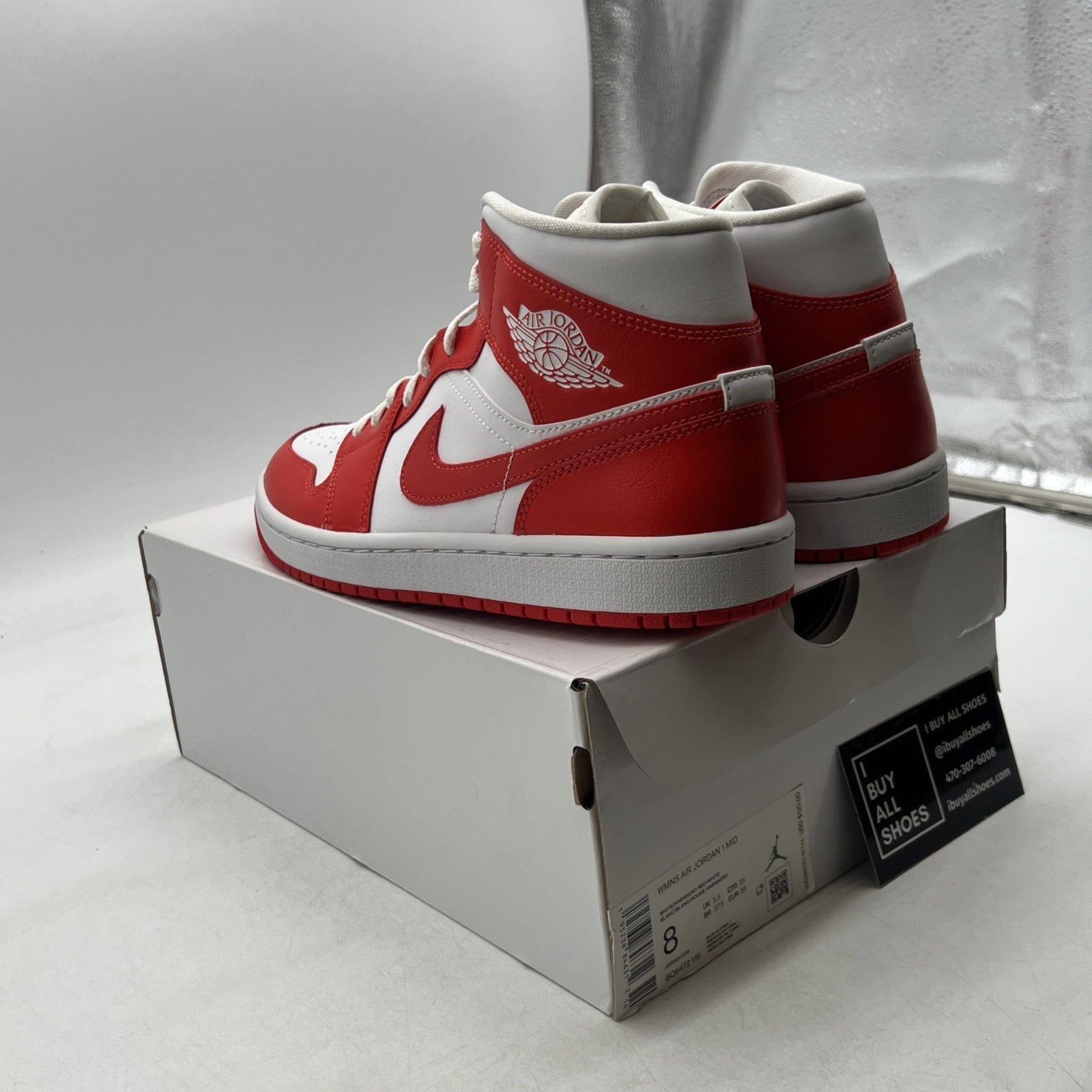 Size 8 - Air Jordan 1 Mid Habanero Red W (BQ6472-116)