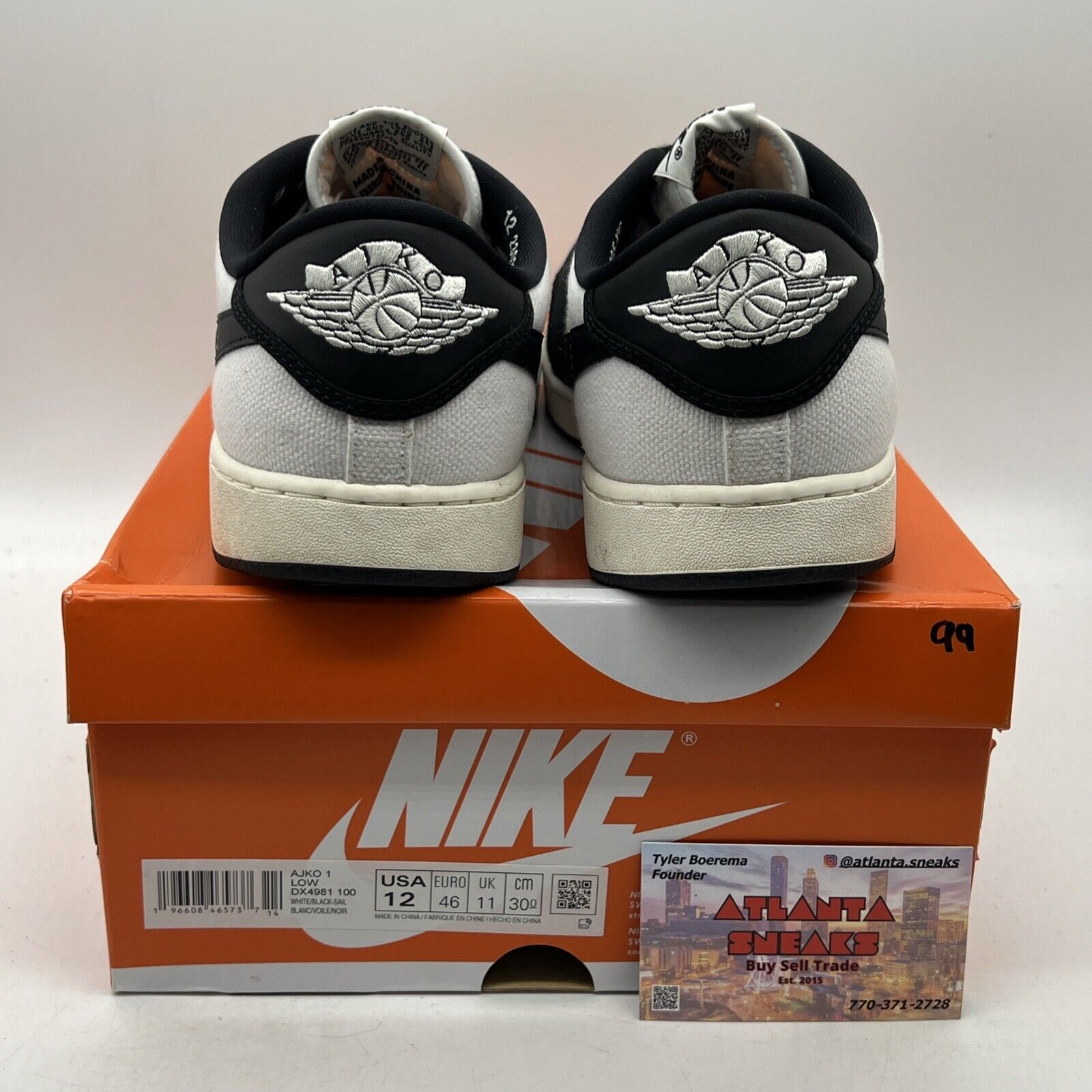 Size 12 - Air Jordan 1 KO Low Black White Black (DX4981-100)