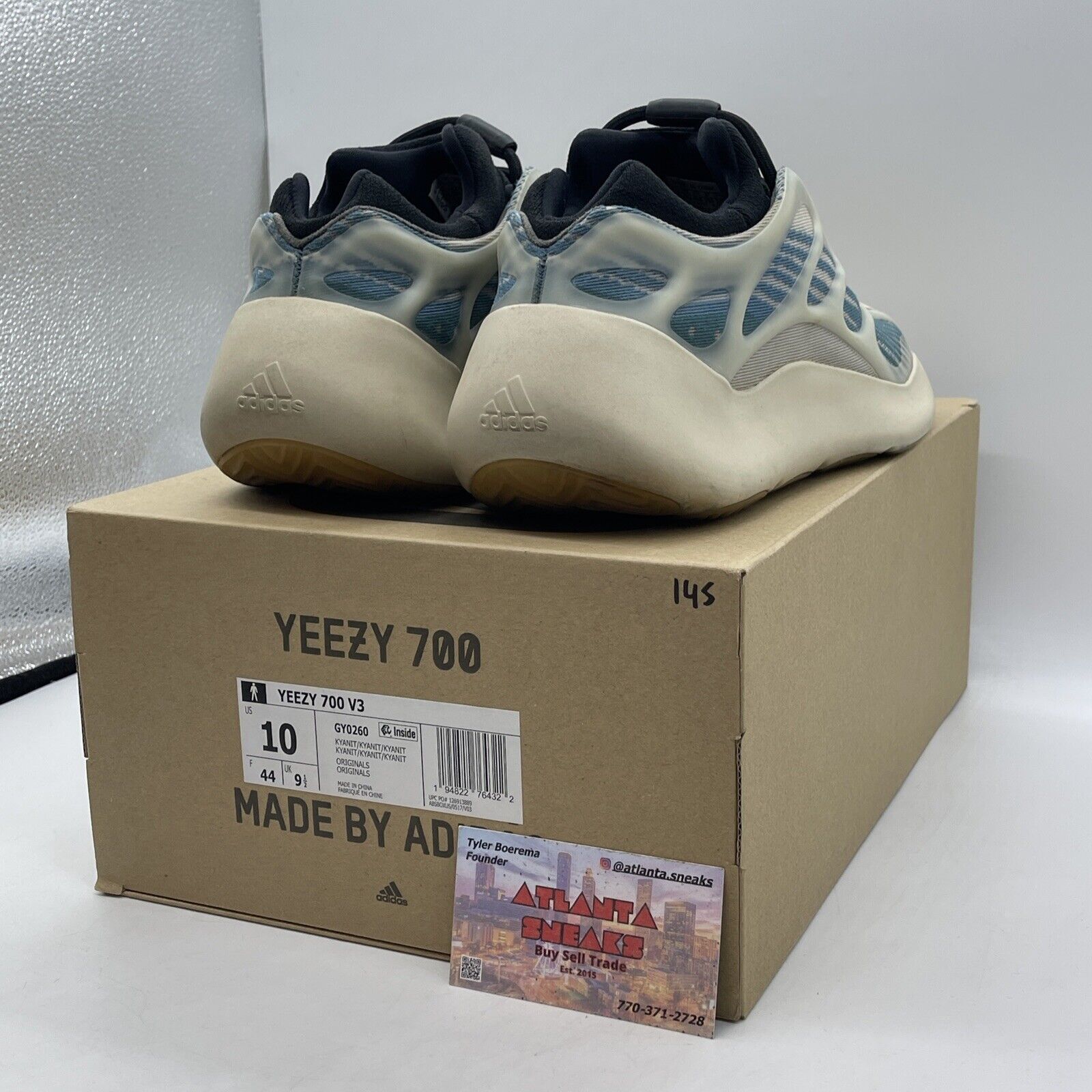 Size 10 - adidas Yeezy 700 V3 Kyanite Blue Suede Tan Leather (GY0260)