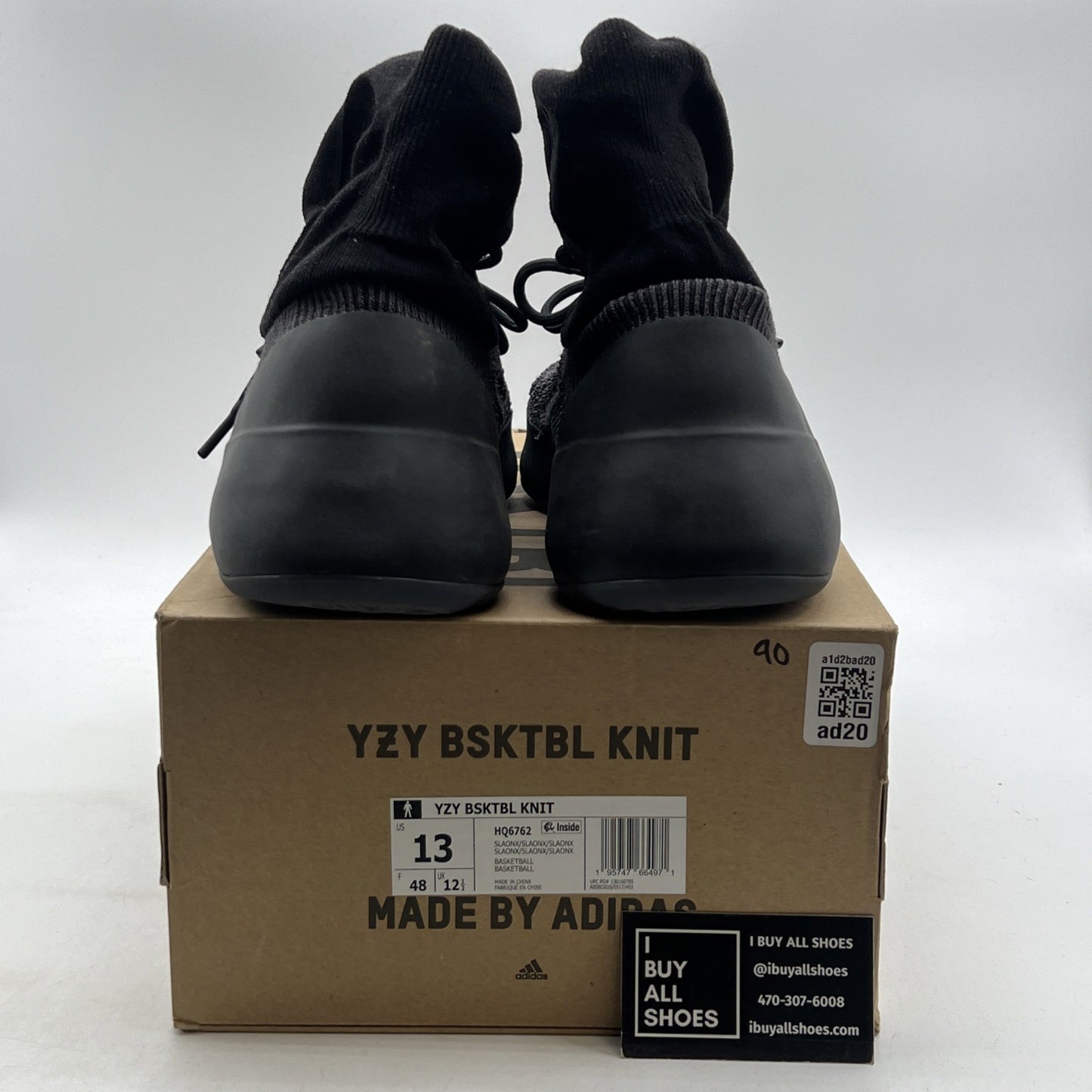 Size 13 - adidas Yeezy Basketball Knit Onyx (HQ6762)
