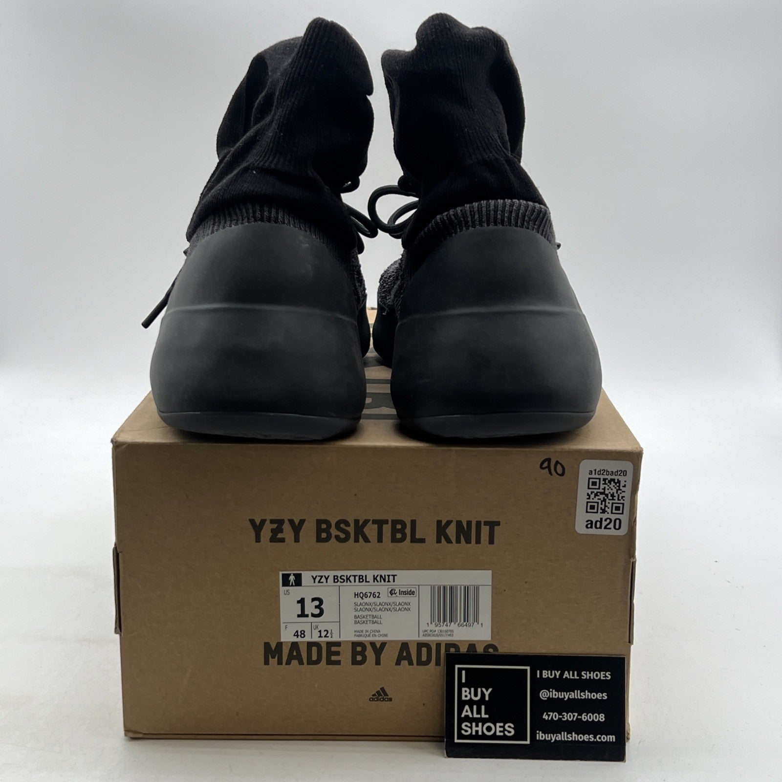 Size 13 - adidas Yeezy Basketball Knit Onyx (HQ6762)