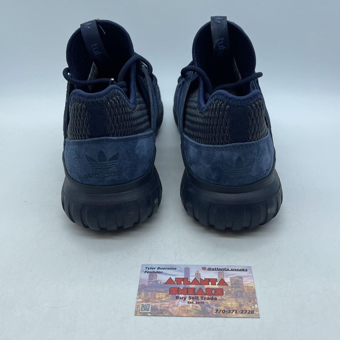 Size 8.5 - adidas Tubular Radial Collegiate Navy Suede Leather (S76722)