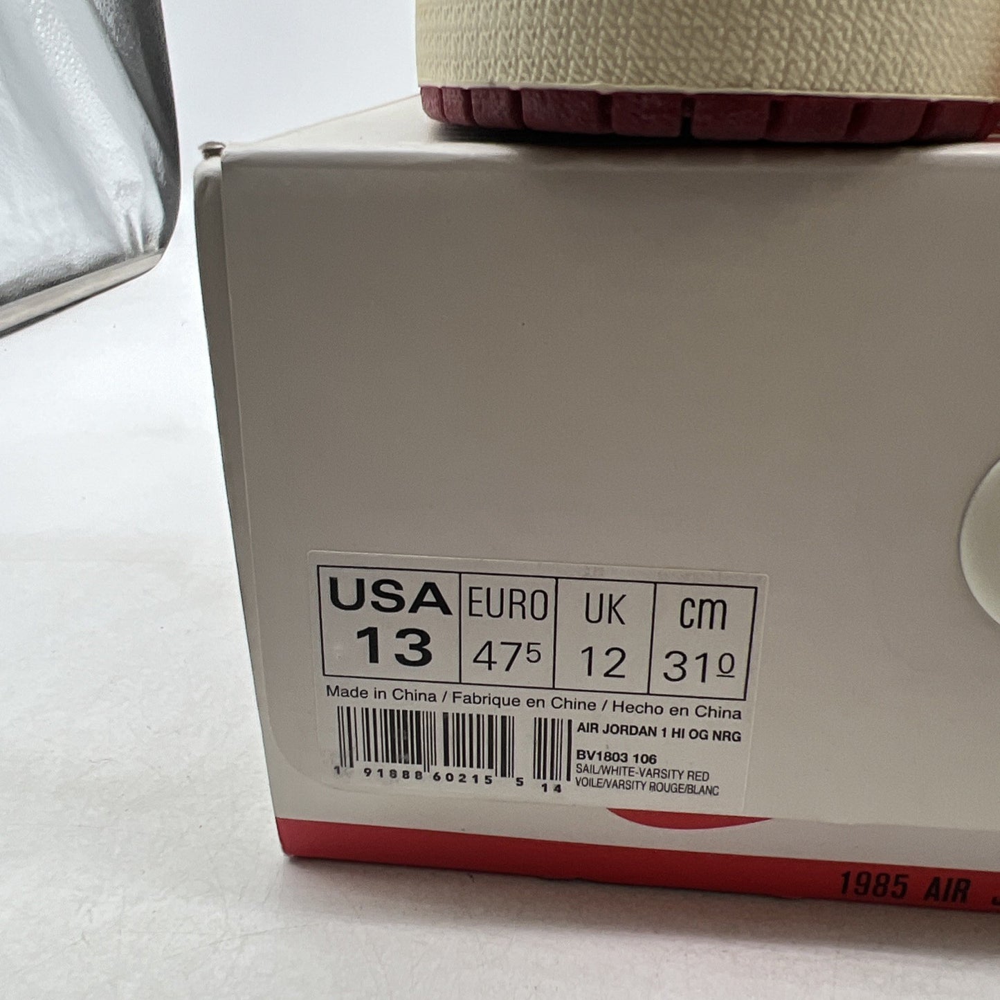 Size 13 - Air Jordan 1 Retro High OG Nigel Sylvester 2018 (BV1803-106)