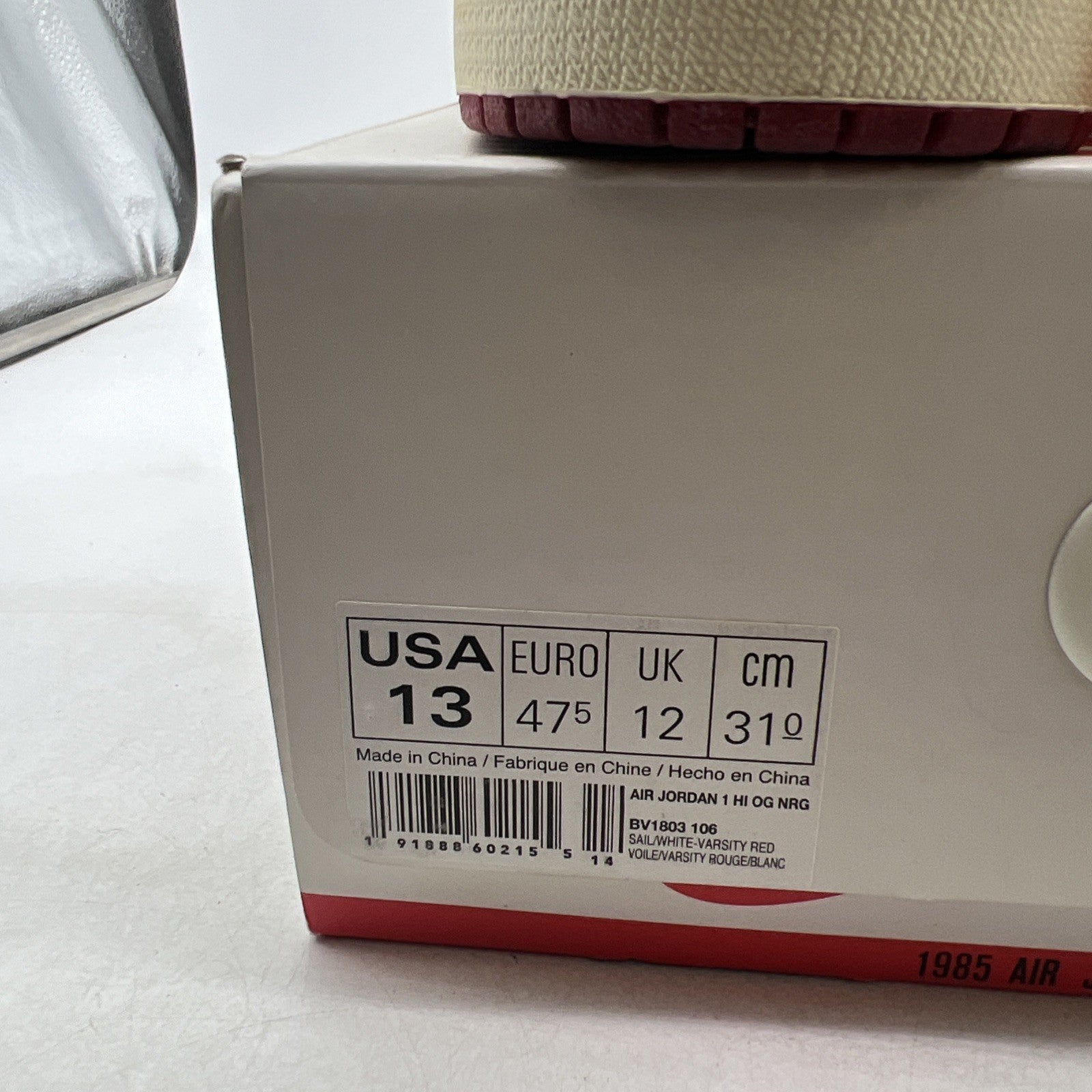 Size 13 - Air Jordan 1 Retro High OG Nigel Sylvester 2018 (BV1803-106)