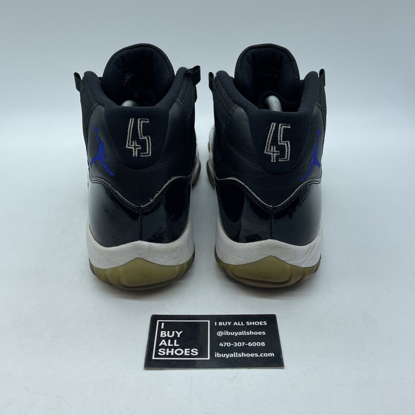 Size 8 - Jordan 11 Retro High Space Jam Black Blue Leather (378037-003)