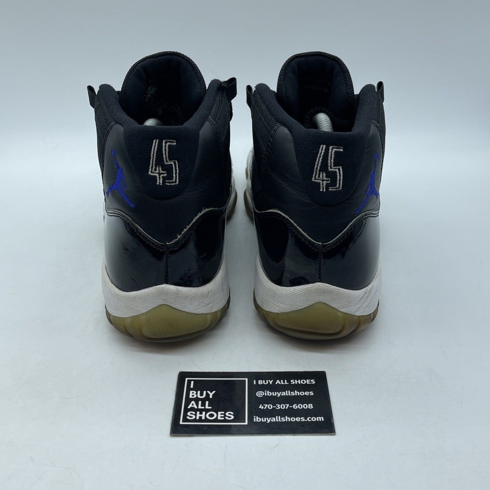 Size 8 - Jordan 11 Retro High Space Jam Black Blue Leather (378037-003)