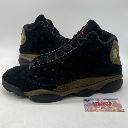 Size 14 - Air Jordan 13 Retro Olive Black Brown Suede (414571-006)