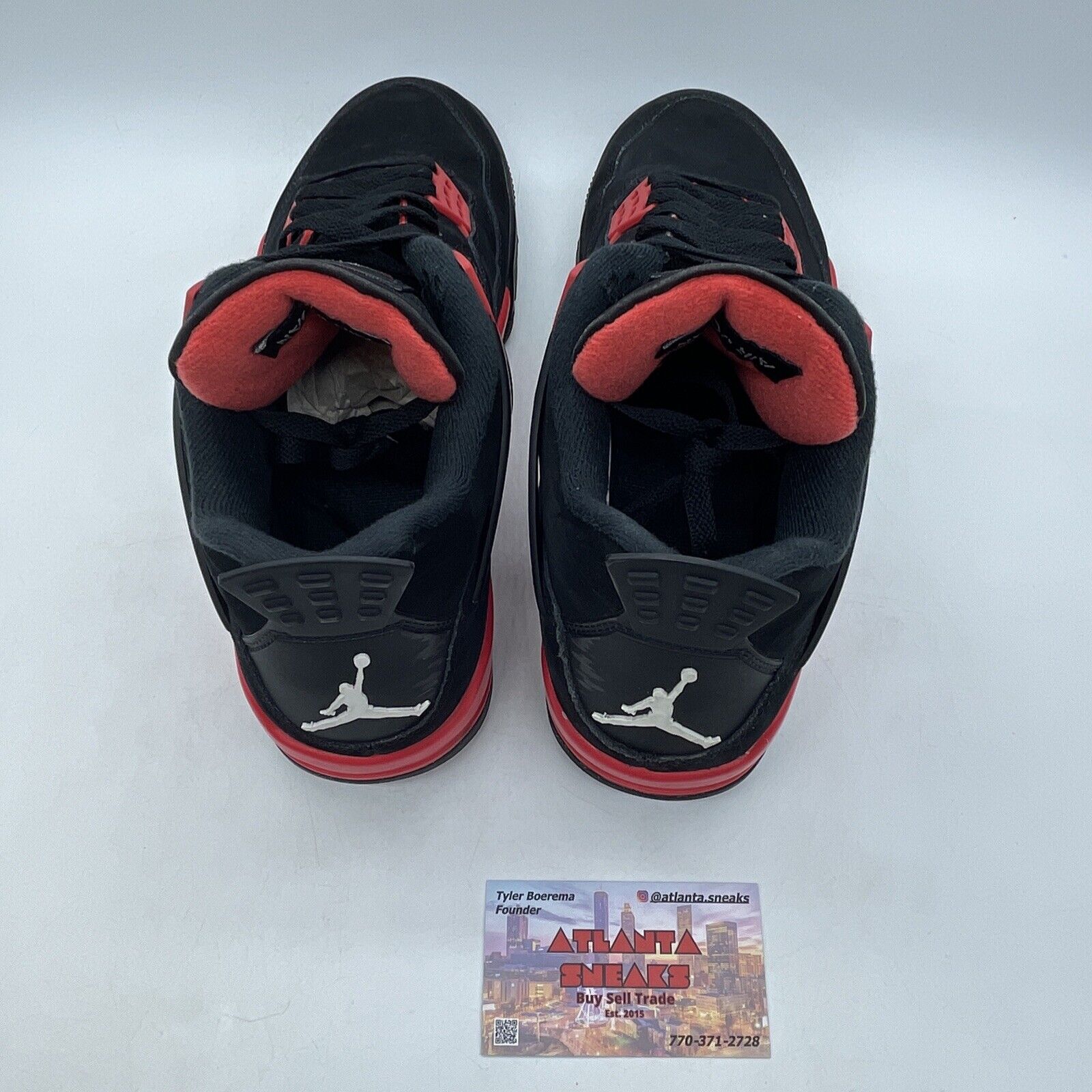 Size 8.5 - Jordan 4 Retro Mid Red Thunder Red Black White Suede (CT8527-016)