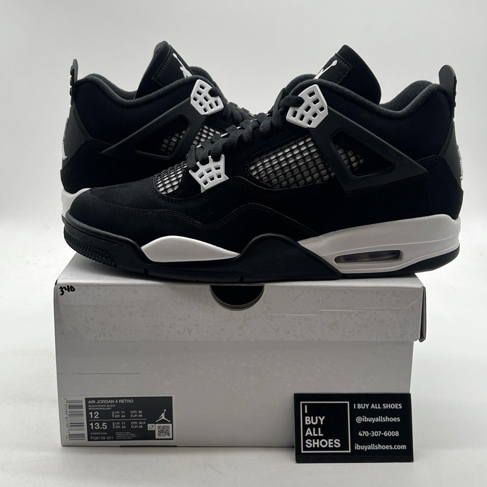Size 12 - Air Jordan 4 Retro White Thunder (FQ8138-001)