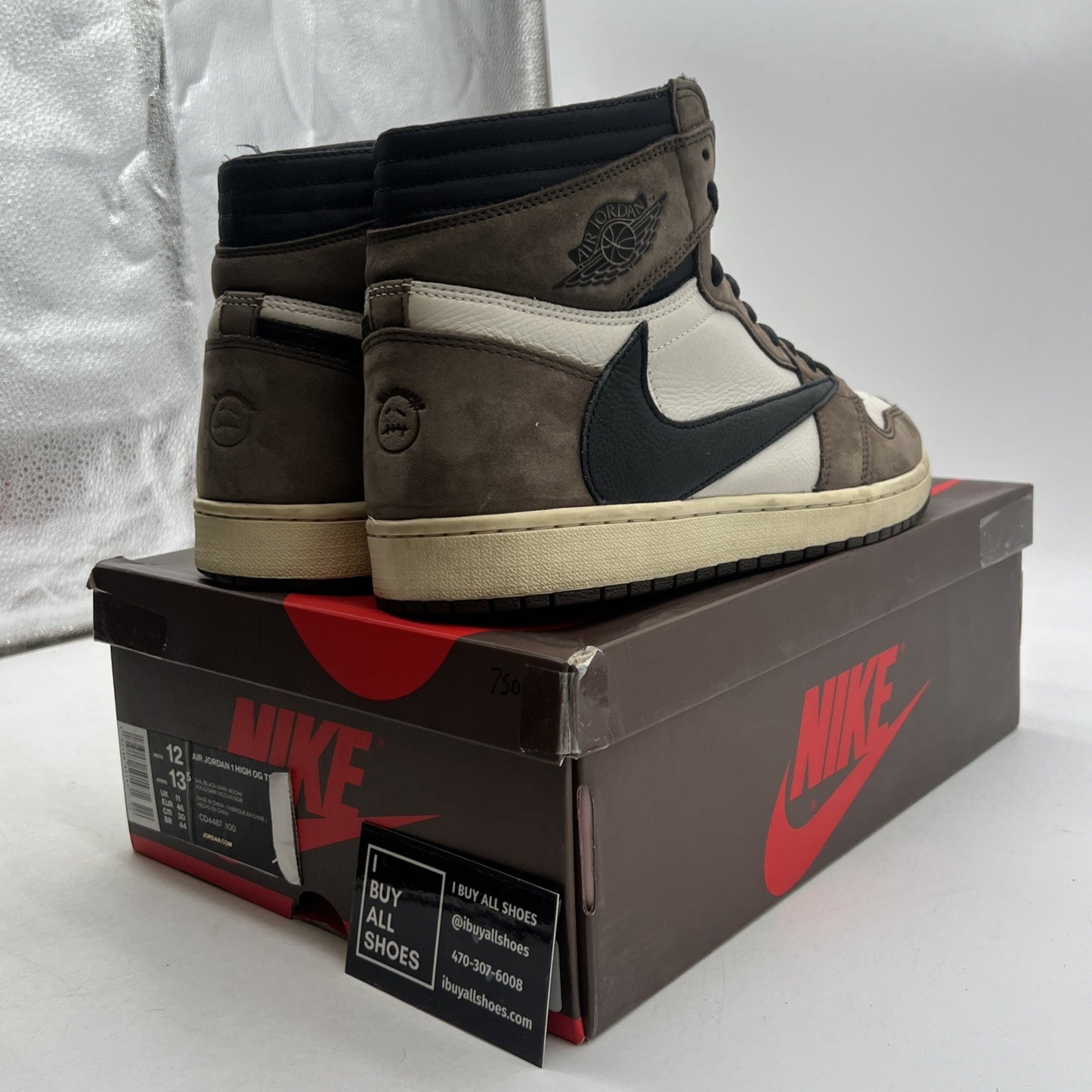 Size 12 - Air Jordan 1 Retro OG x Travis Scott High Mocha (CD4487-100)