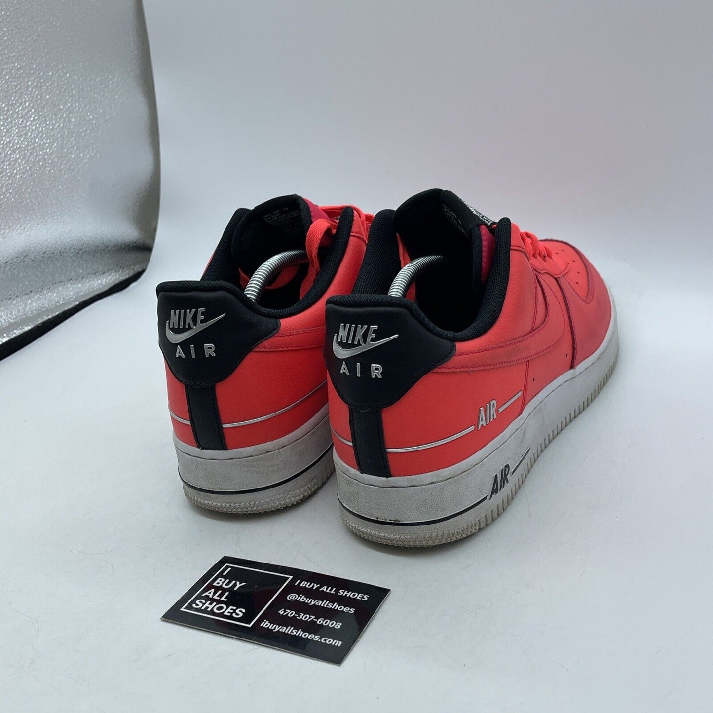 Size 11.5 - Nike Air Force 1 '07 Laser Crimson Pink Black Leather (CJ1379-600)