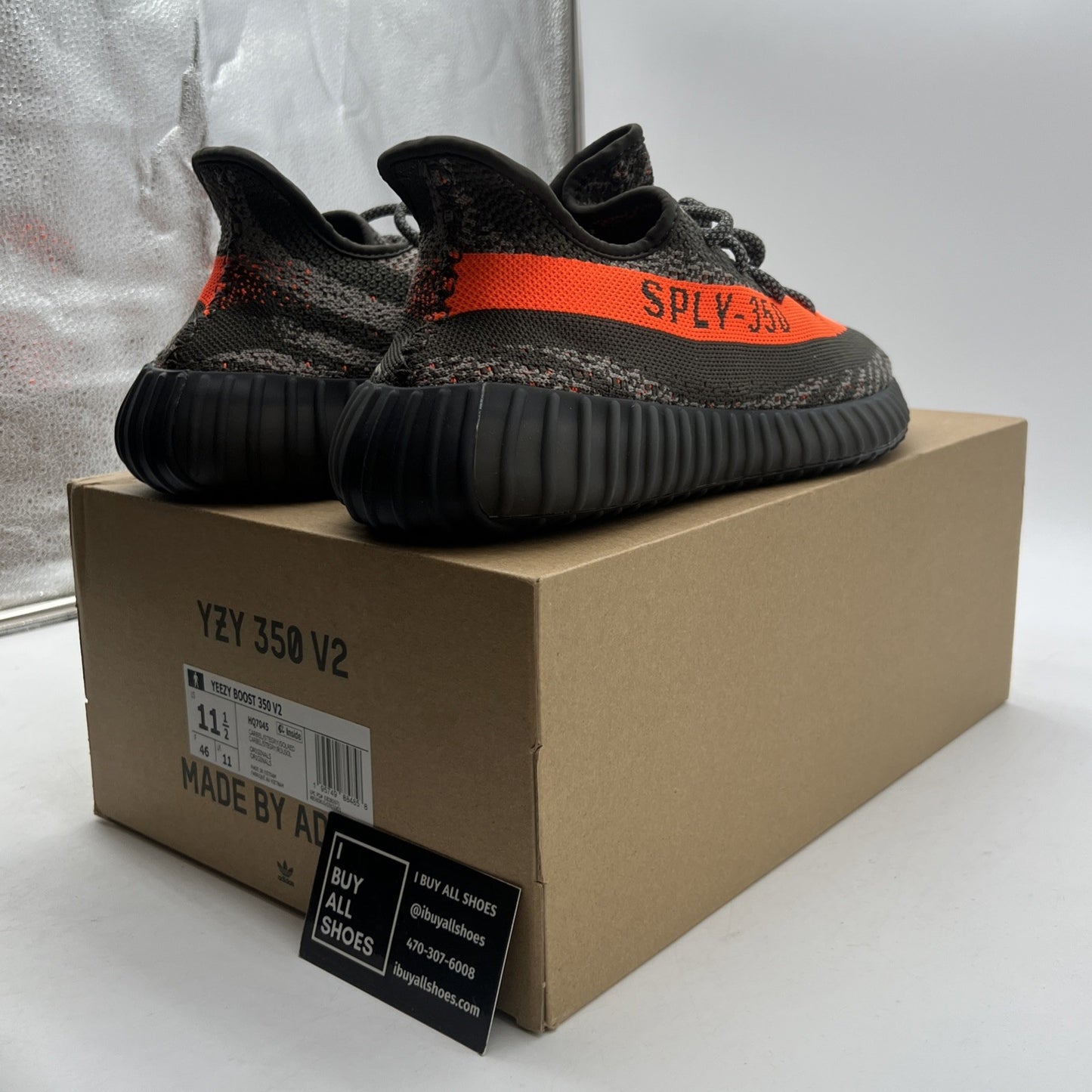 Size 11.5 - adidas Yeezy Boost 350 V2 Low Carbon Beluga (HQ7045)