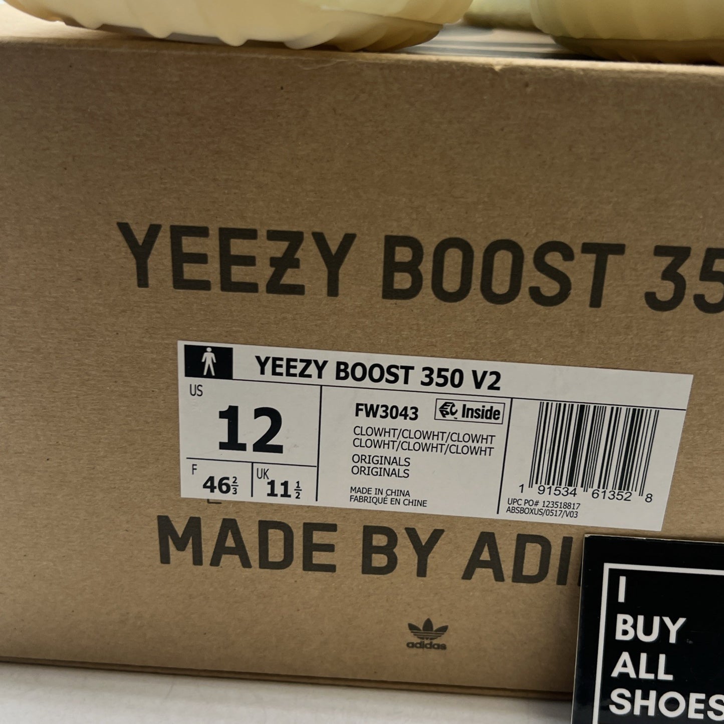 Size 12 - Adidas Yeezy Boost 350 V2 Cloud White Non-Reflective (FW3043)