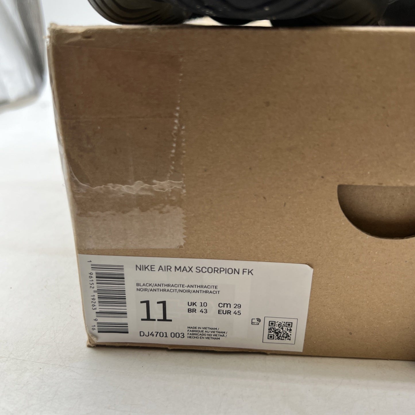 Size 11 - Nike Air Max Scorpion Flyknit Triple Black (DJ4701-003)