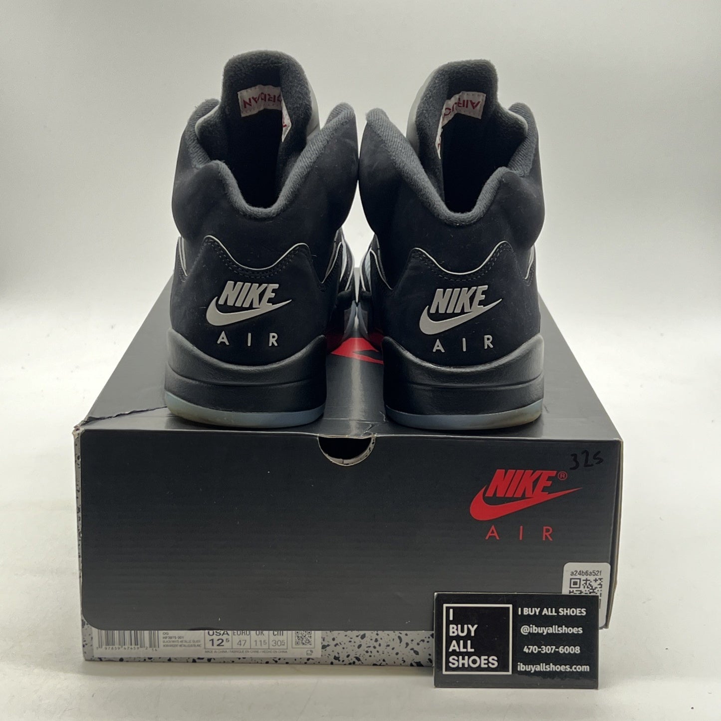 Size 12.5 - Air Jordan 5 Retro OG Black Metallic Reimagined (HF3975-001)