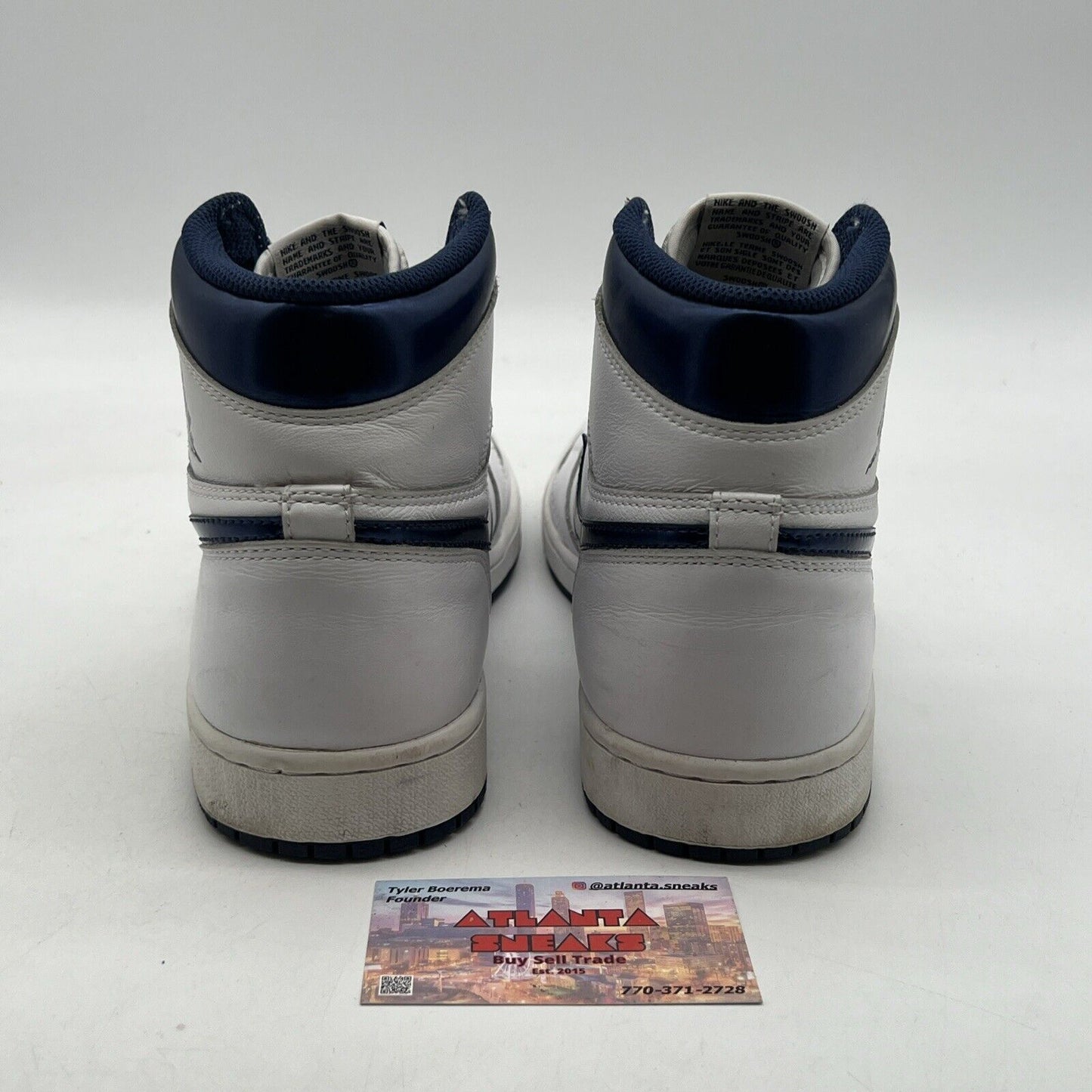 Size 9.5 - Air Jordan 1 Retro OG High Metallic Navy (555088-106)