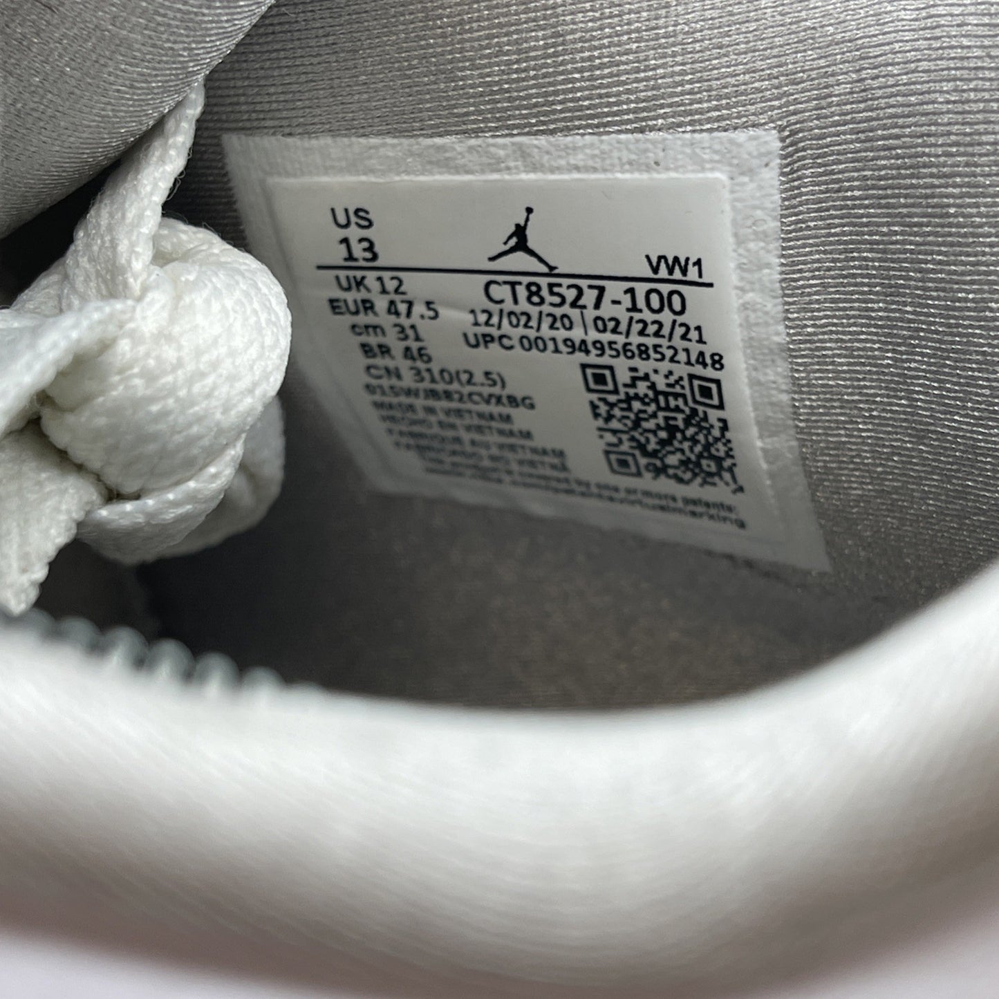 Size 13 - Jordan 4 Retro Mid White Oreo Grey Leather (CT8527-100)