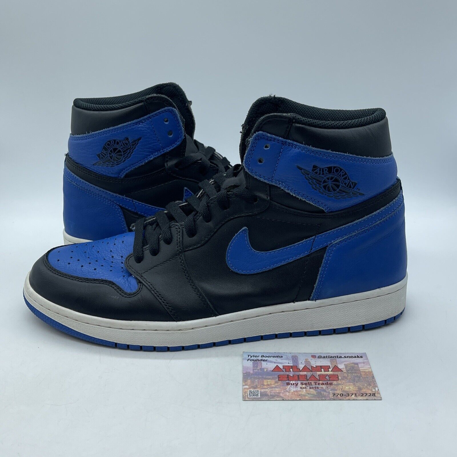 Size 12 - Jordan 1 Retro OG High Royal Blue Black White Leather (555088-007)