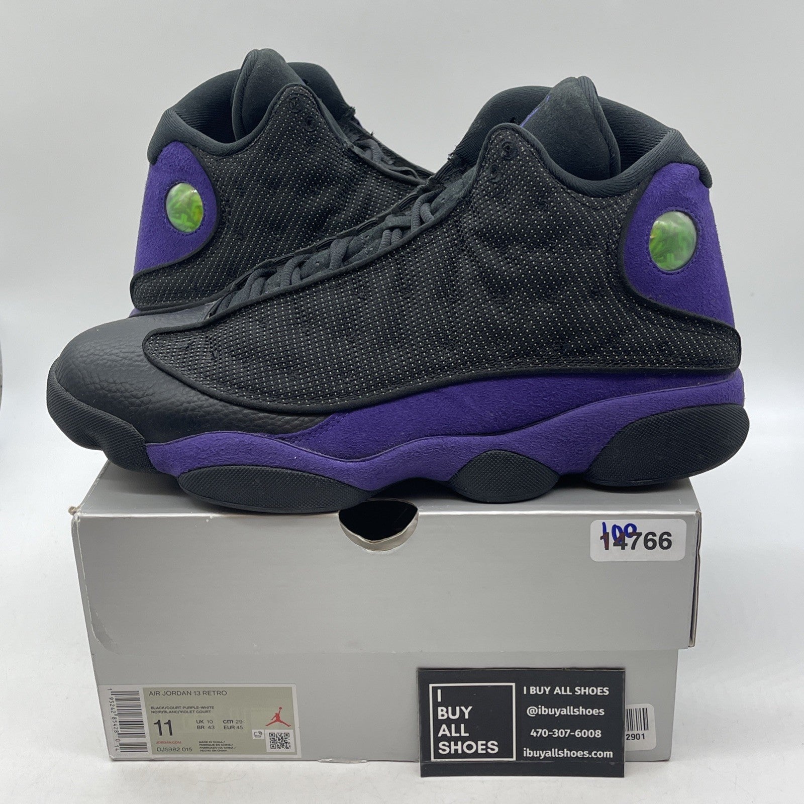 Size 11 - Jordan 13 Retro Court Purple Black Suede Leather (DJ5982-015)
