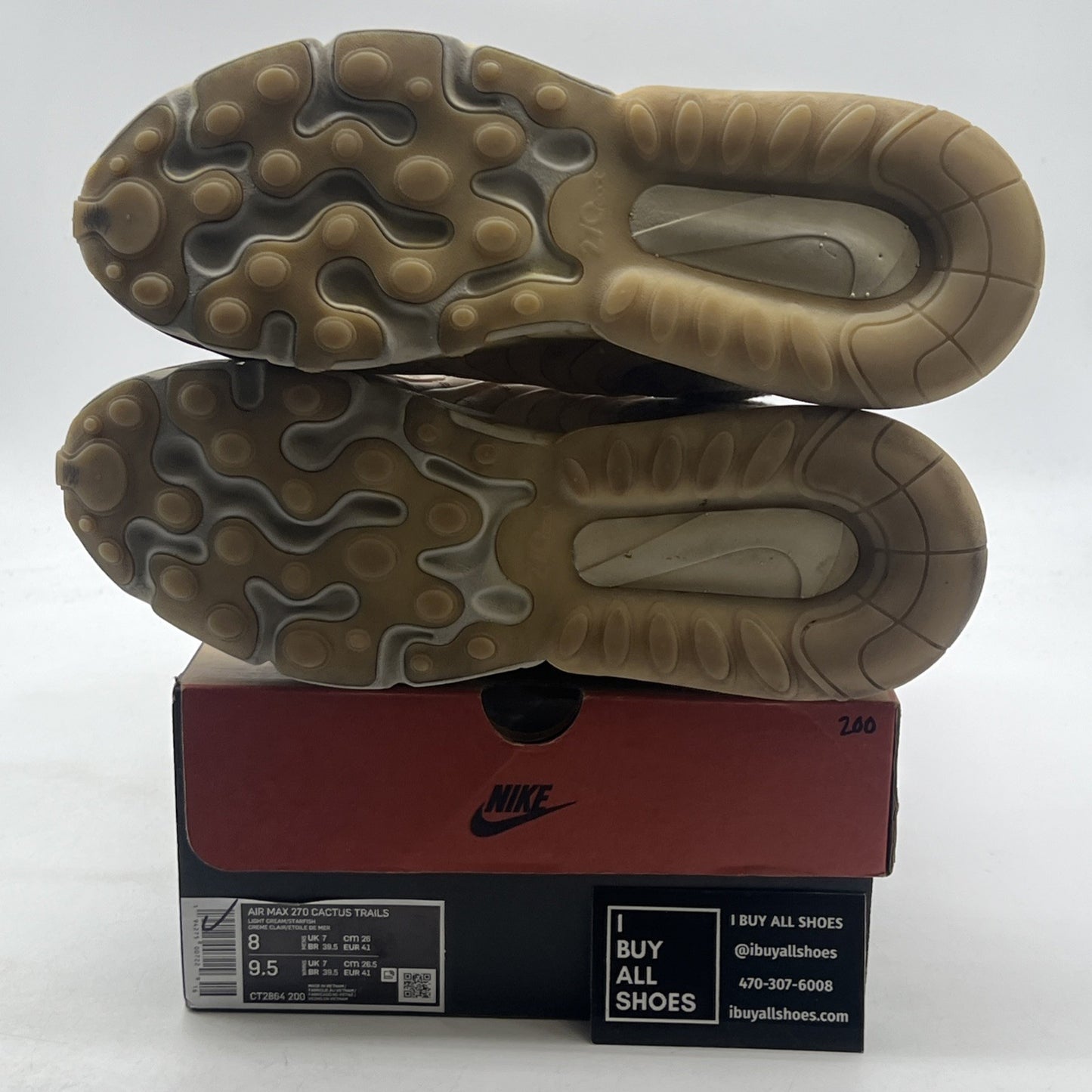 Size 8 - Nike Travis Scott x Air Max 270 React ENG Cactus Trails (CT2864-200)
