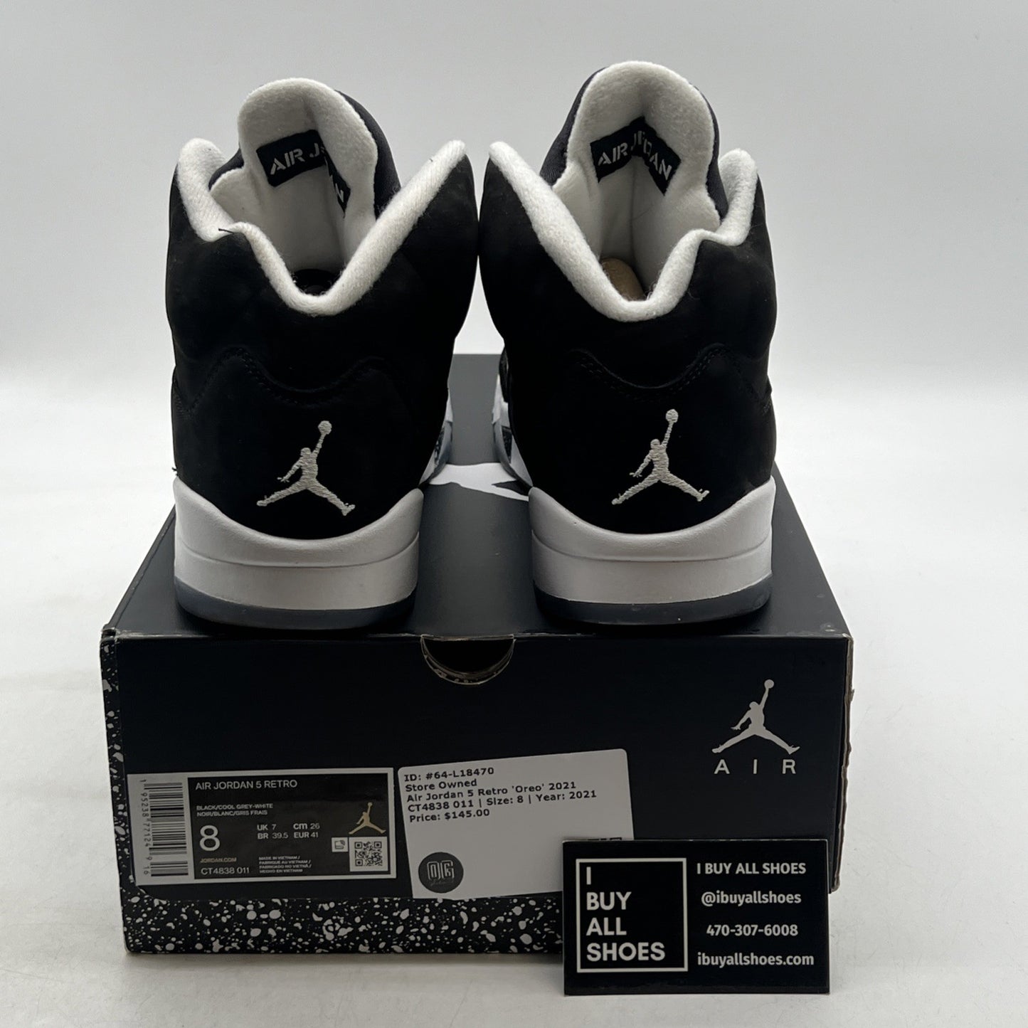 Size 8 - Air Jordan 5 Retro Mid Oreo (CT4838-011)