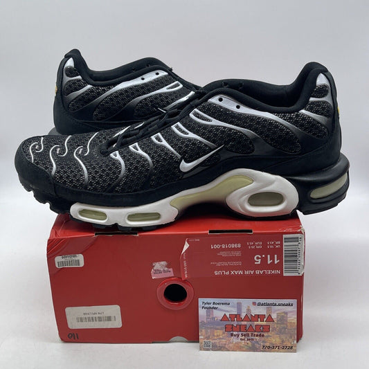 Size 11.5 - NikeLab Air Max Plus Black Sail White Suede Leather (898018-001)