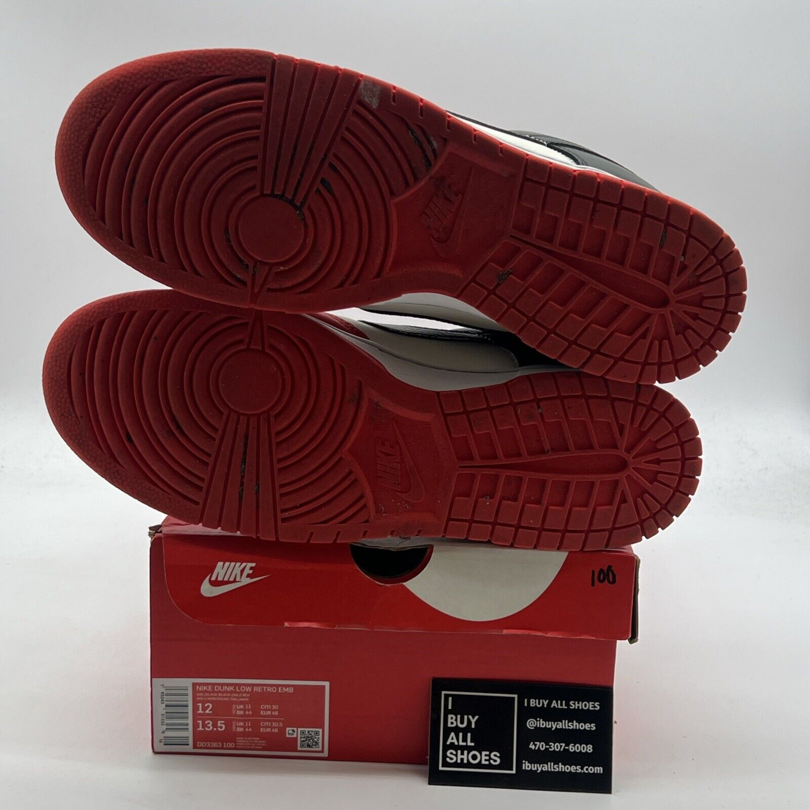 Size 12 - Nike Dunk Low EMB x NBA 75th Anniversary - Bulls 2021 (DD3363-100)