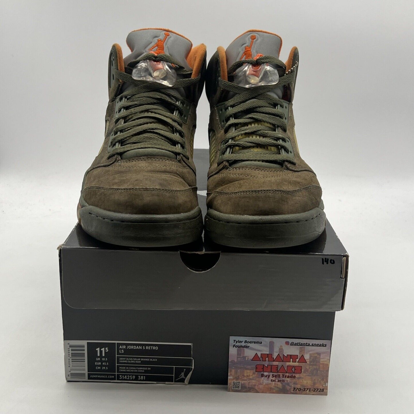 Size 11.5 - Air Jordan 5 Retro LS Olive (314259-381)