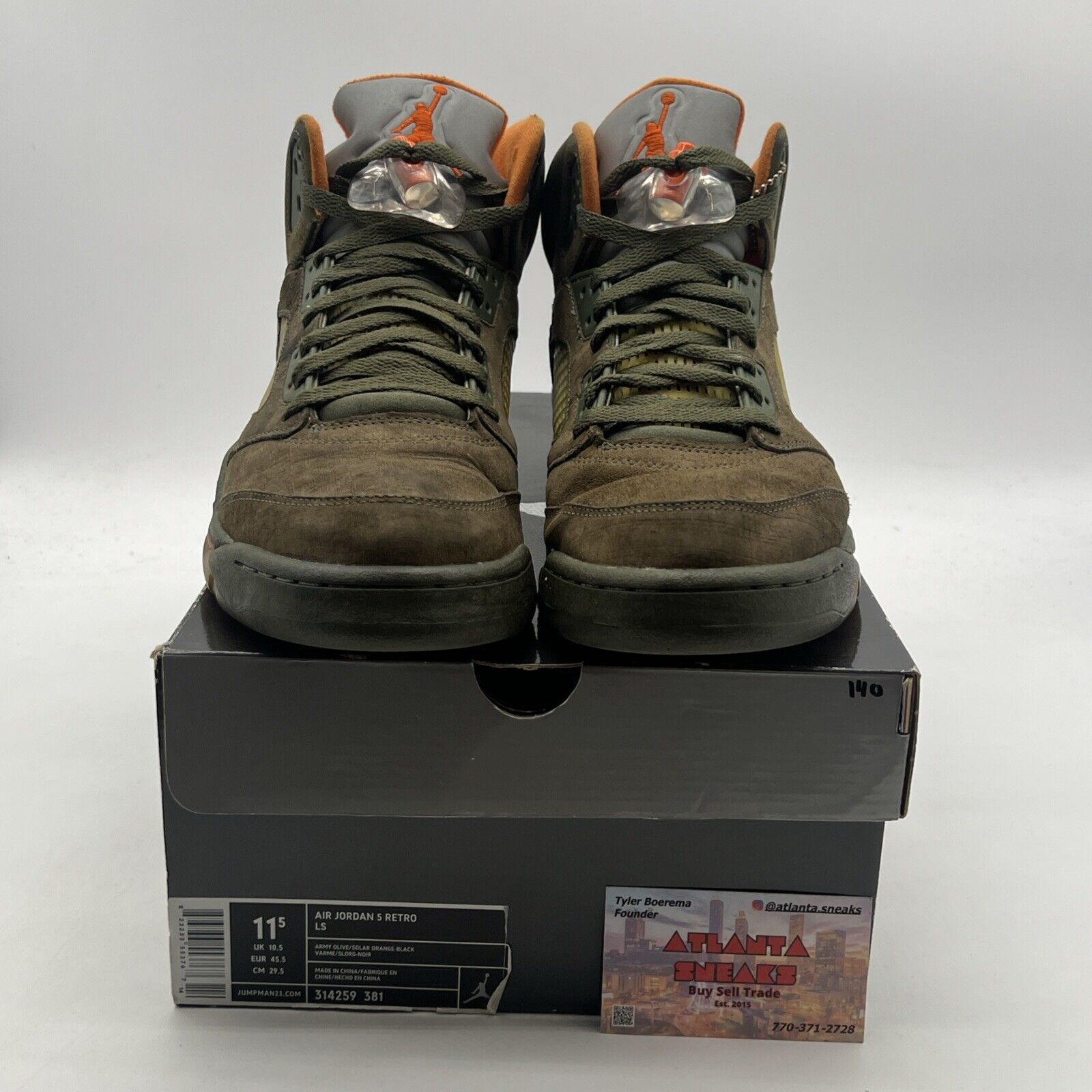Size 11.5 - Air Jordan 5 Retro LS Olive (314259-381)