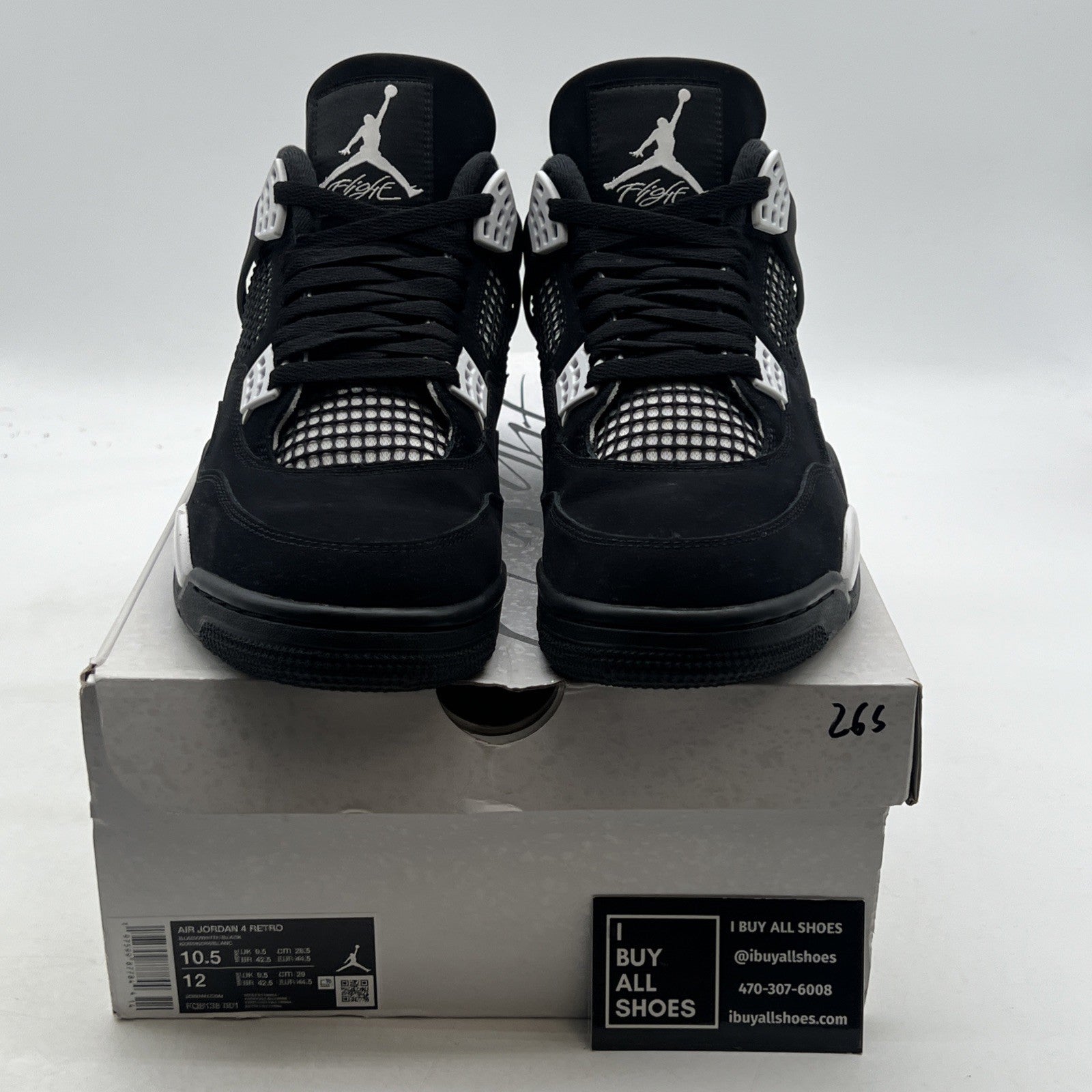 Size 10.5 - Air Jordan 4 Retro White Thunder (FQ8138-001)