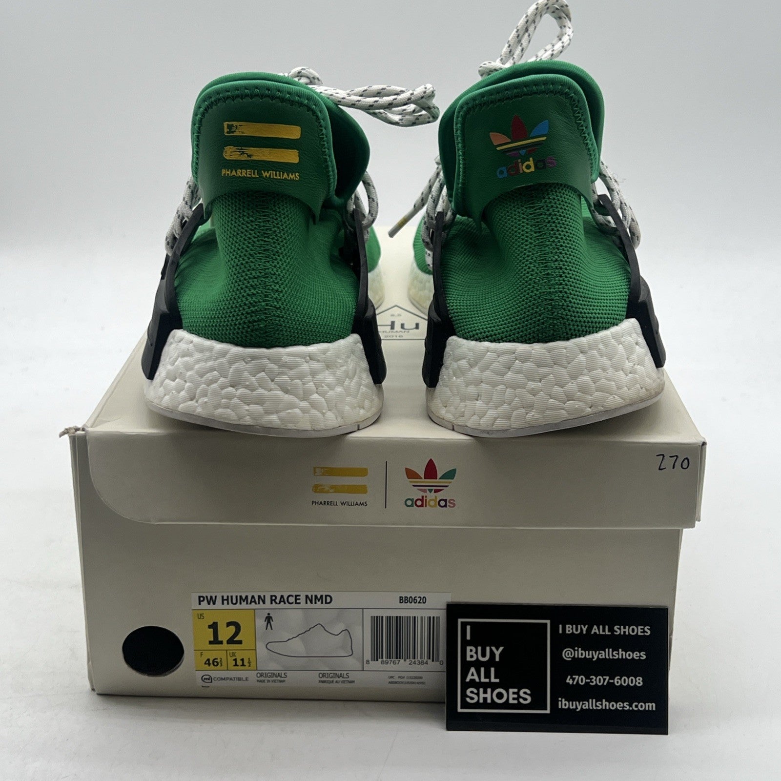 Size 12 - adidas Pharrell x NMD Human Race Green (BB0620)
