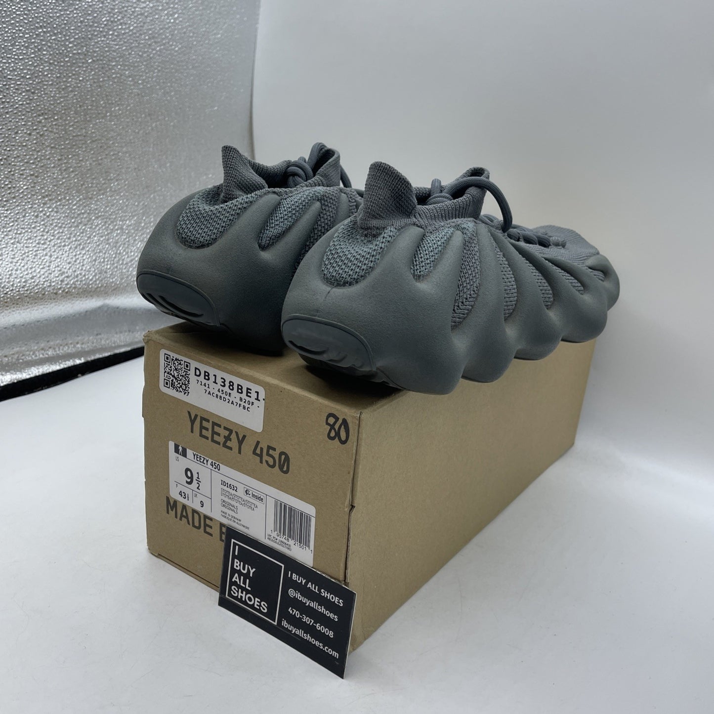 Size 9.5 - Adidas Yeezy 460 Stone Teal Grey (ID1632)