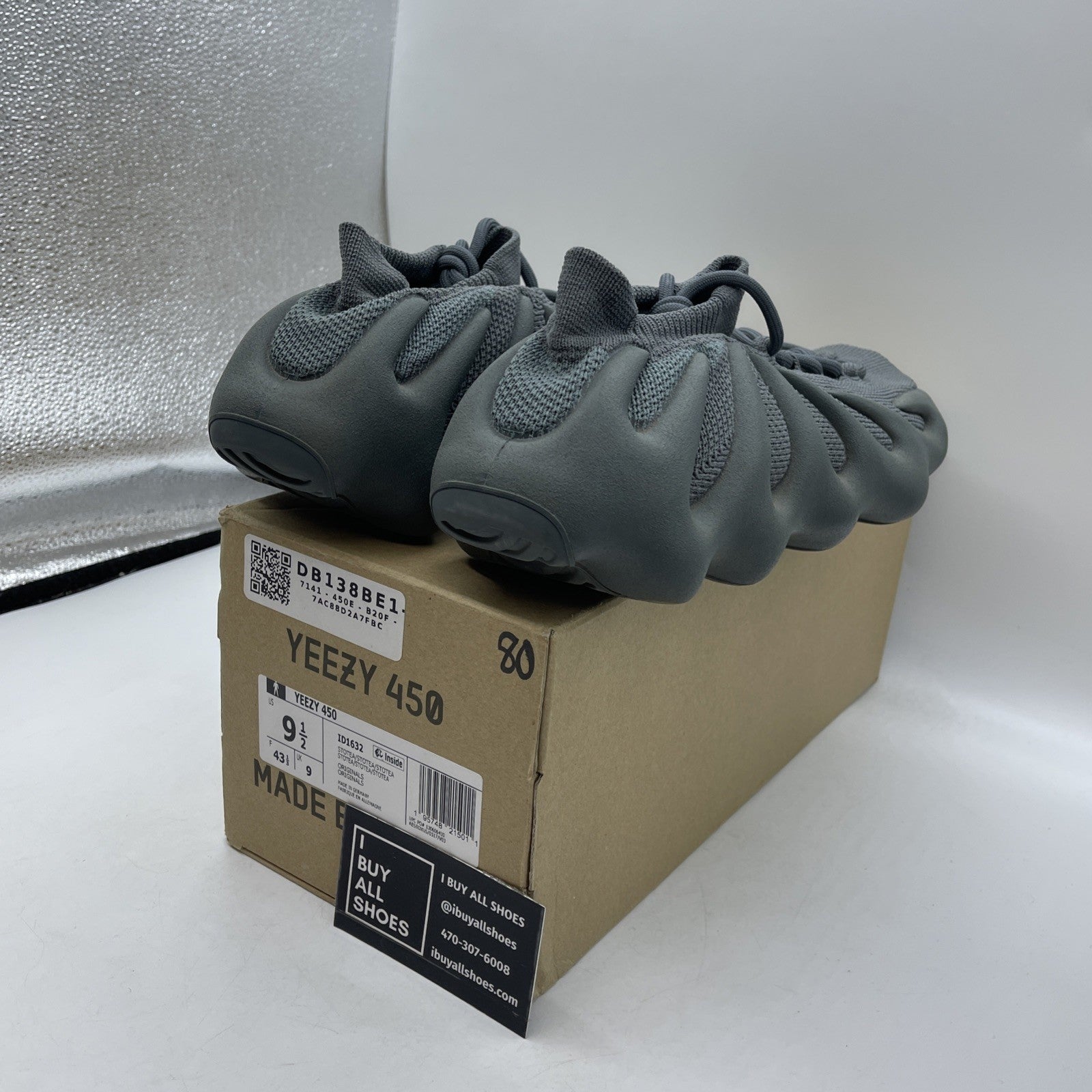 Size 9.5 - Adidas Yeezy 460 Stone Teal Grey (ID1632)