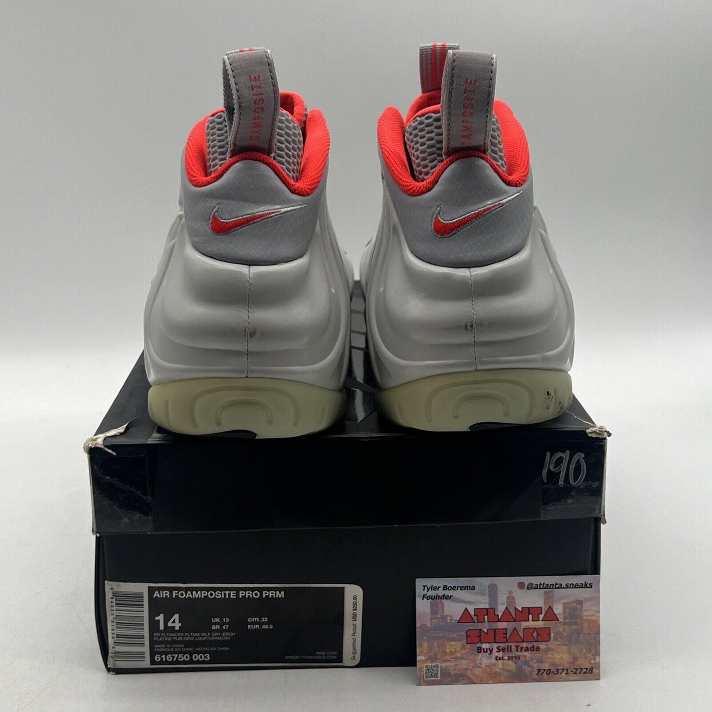 Size 14 - Nike Air Foamposite Pro Premium Pure Platinum (616750-003)