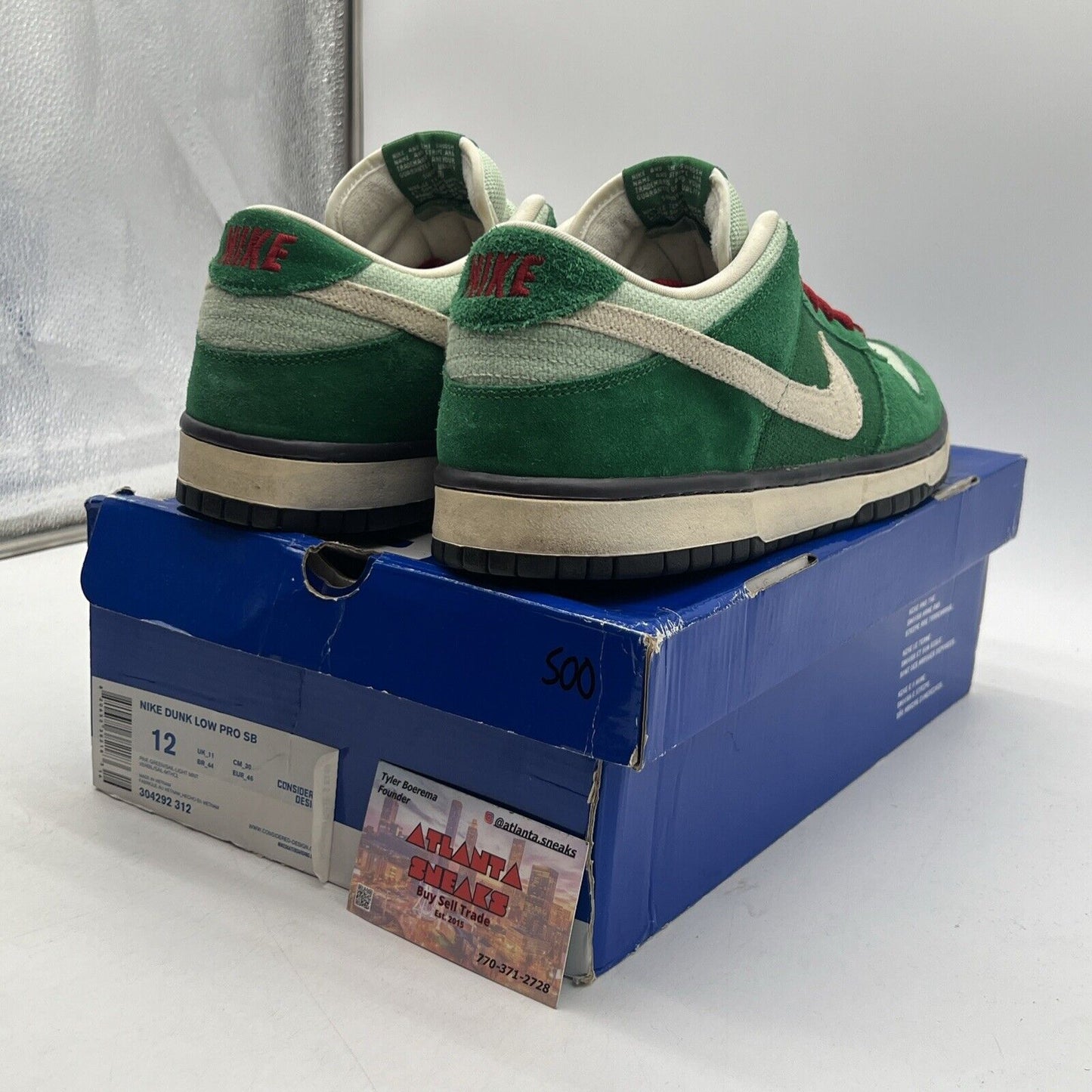 Size 12 - Nike Dunk Pro SB Low Green Suede (304292-312)