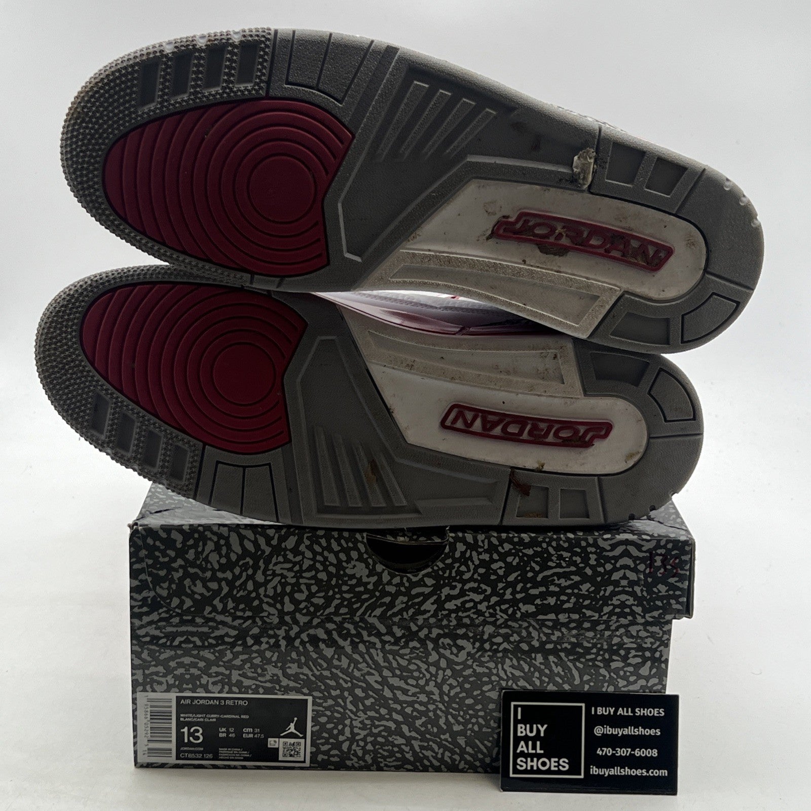 Size 13 - Air Jordan 3 Retro Mid Cardinal Red (CT8532-126)