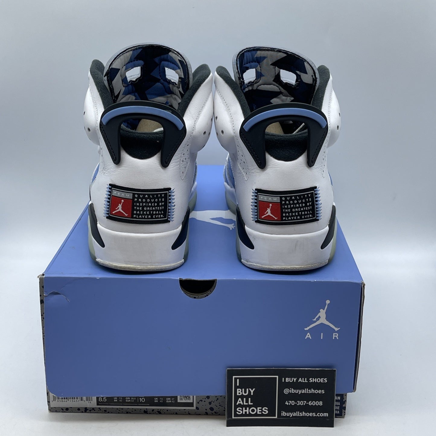Size 8 - Jordan 6 Retro Mid UNC Home