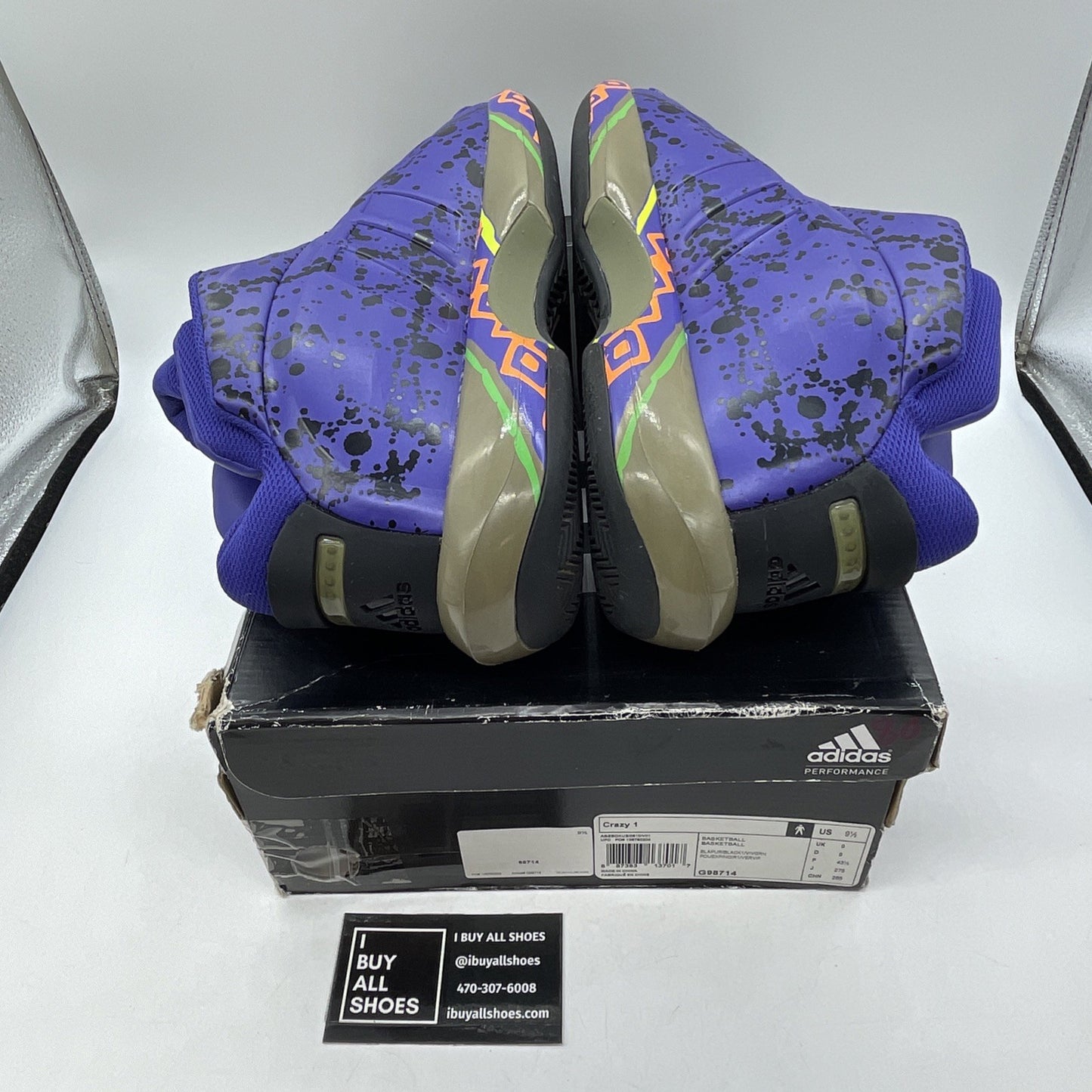 Size 9.5 - ADIDAS Crazy  1 KOBE BRYANT PE Purple All Star Game ASG (G9871)