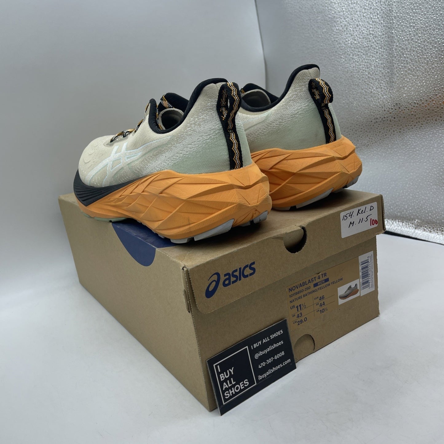 Size 11.5 - Asics Novablast 4 TR Nature Bathing Fellow Yellow Orange