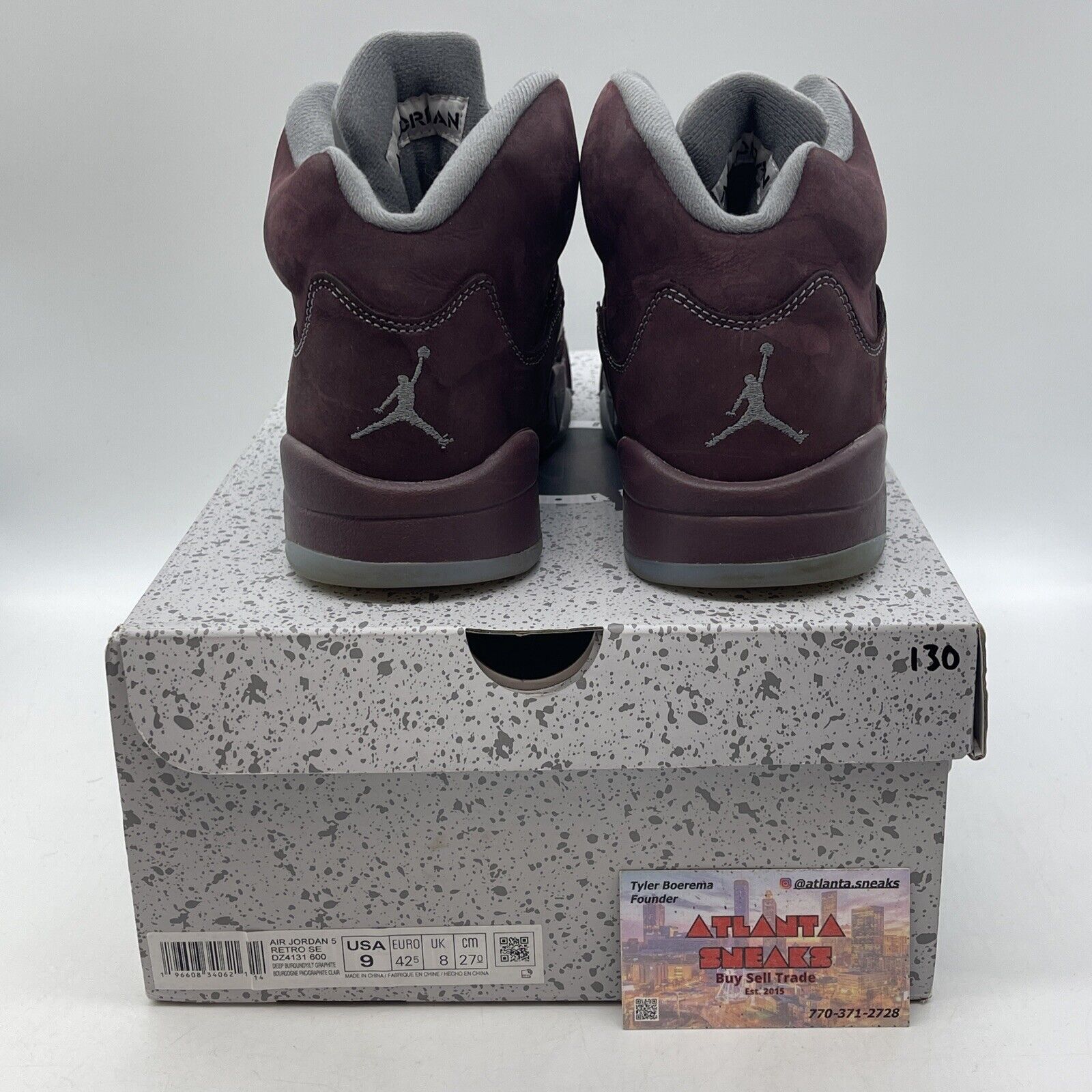 Size 9 - Air Jordan 5 Retro SE 2023 Burgundy Suede Grey White (DZ4131-600)