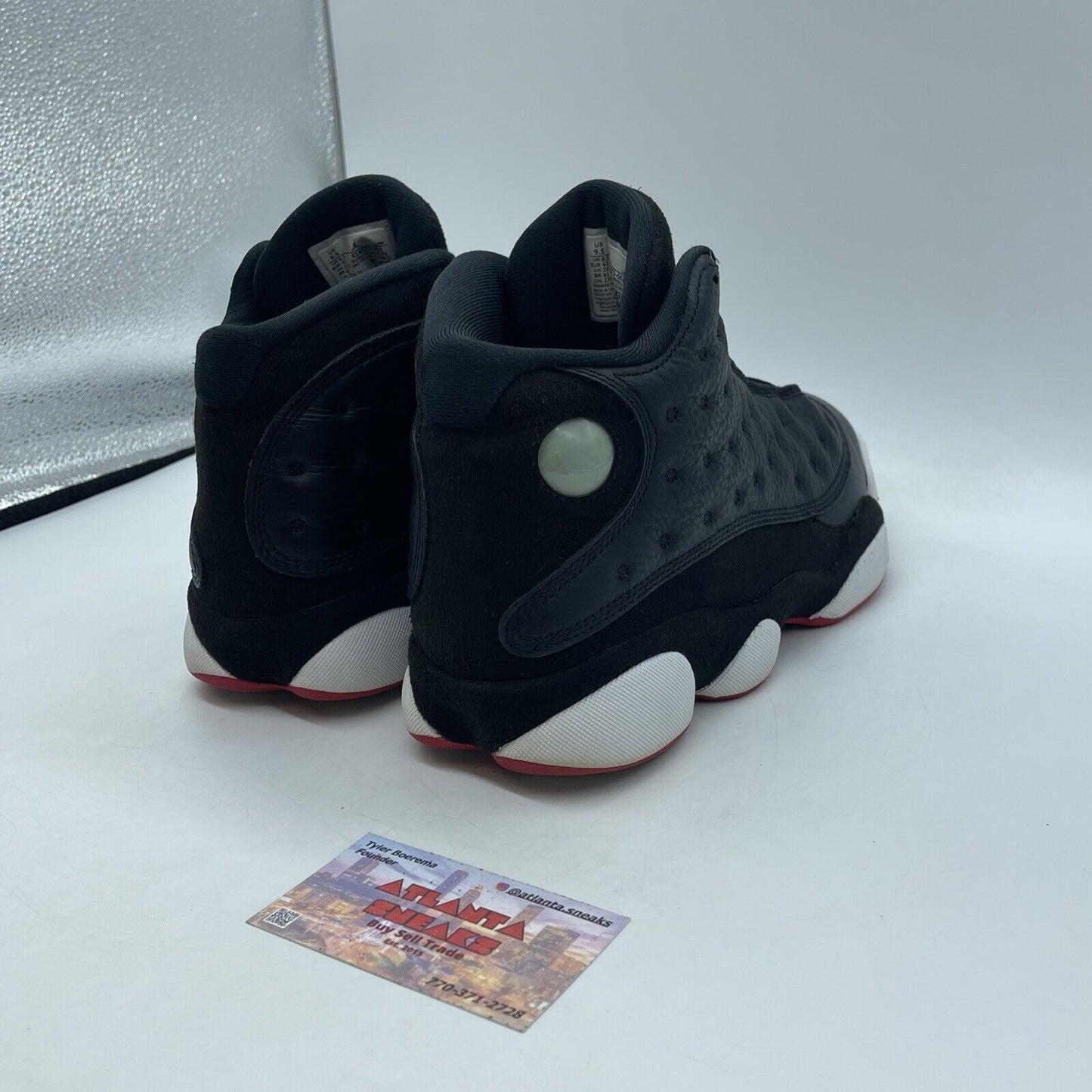 Size 9.5 - Jordan 13 Retro Playoff White Red Black Suede Leather (414571-062)