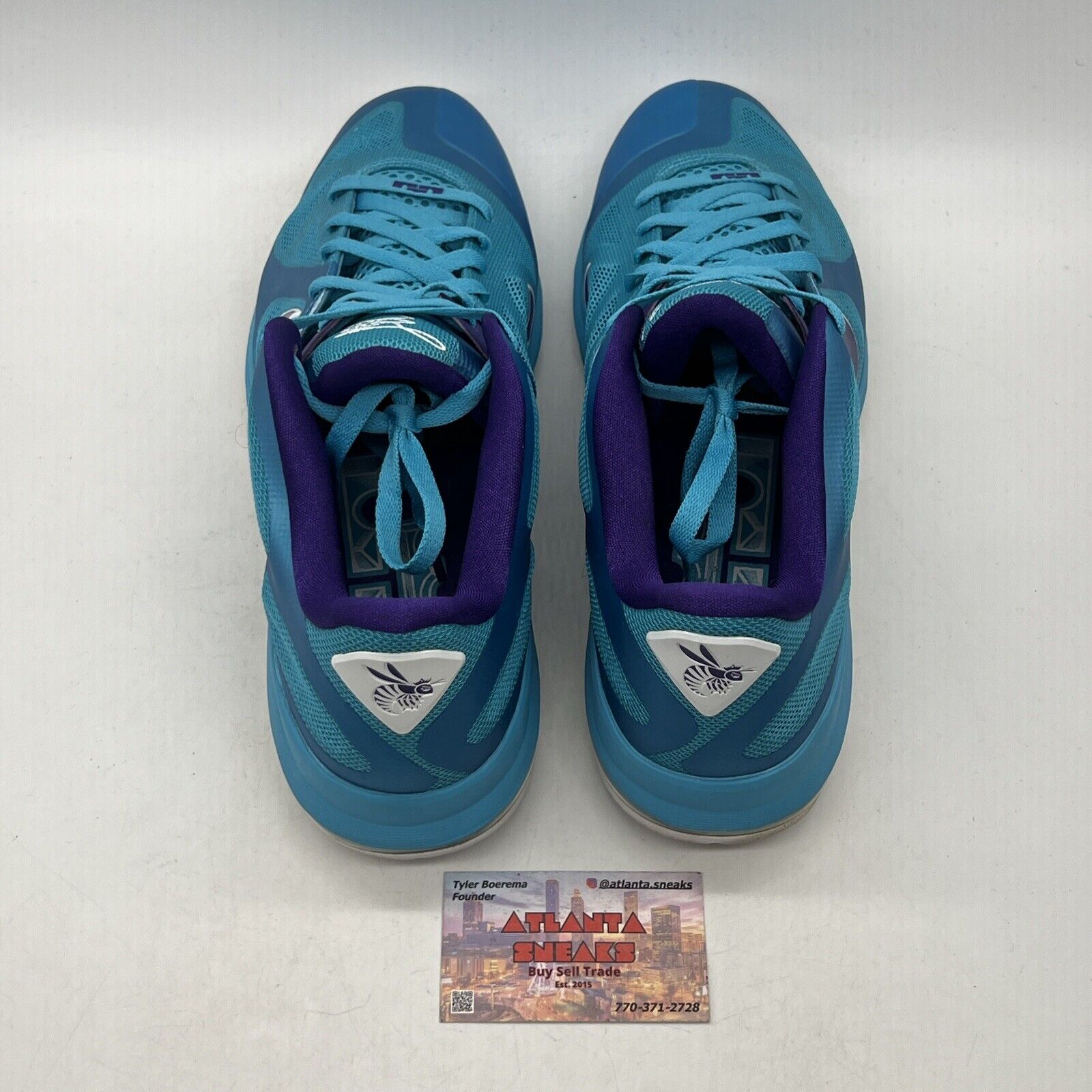 Size 13 - Nike LeBron 9 Low Summit Lake Hornets Purple (510811-400)