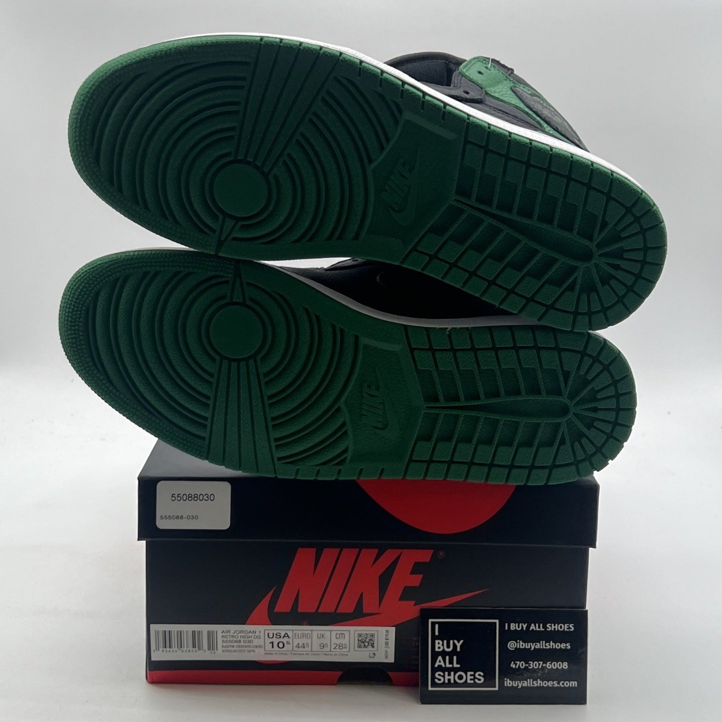 Size 10.5 - Air Jordan 1 Retro OG High Pine Green 2.0 (555088-030)