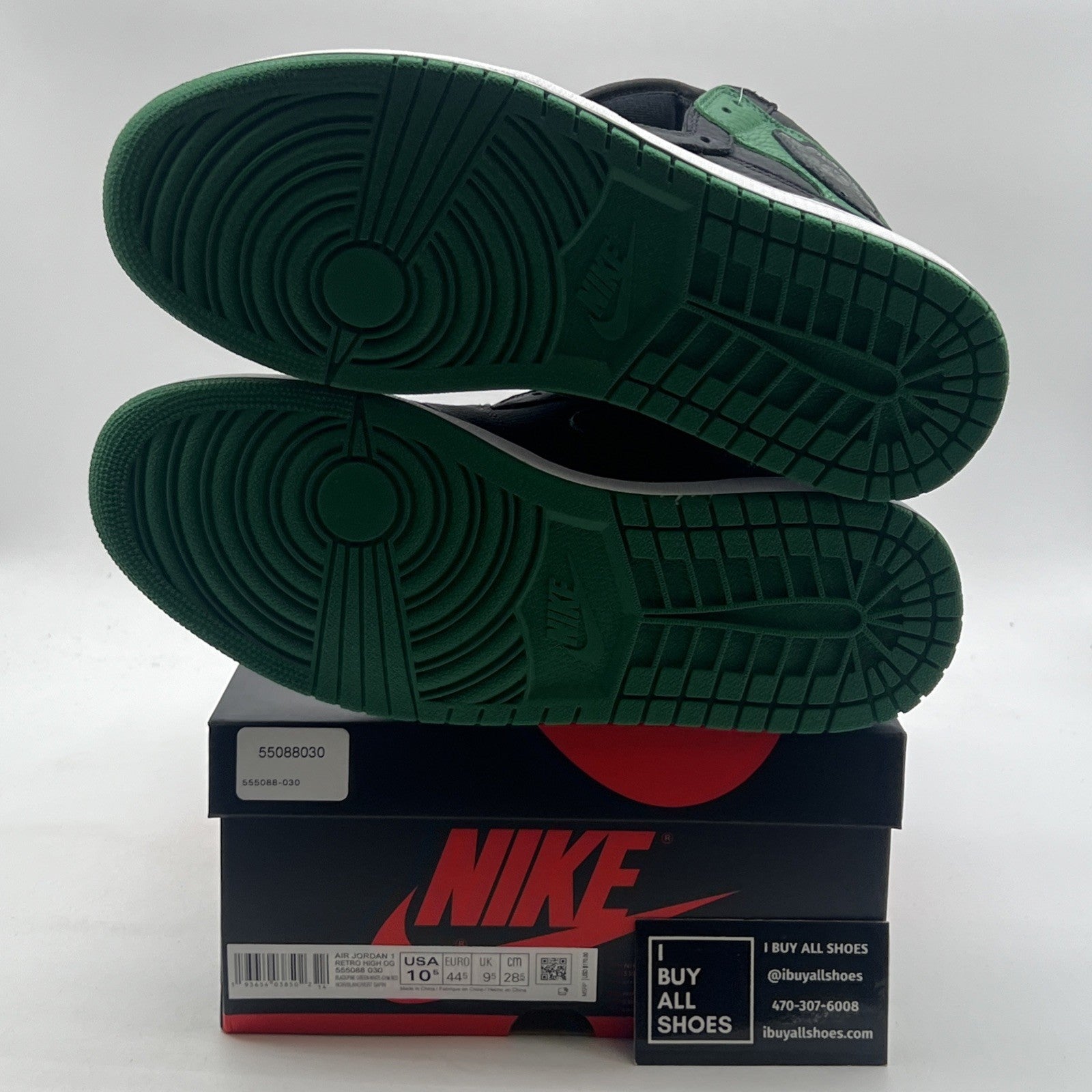 Size 10.5 - Air Jordan 1 Retro OG High Pine Green 2.0 (555088-030)