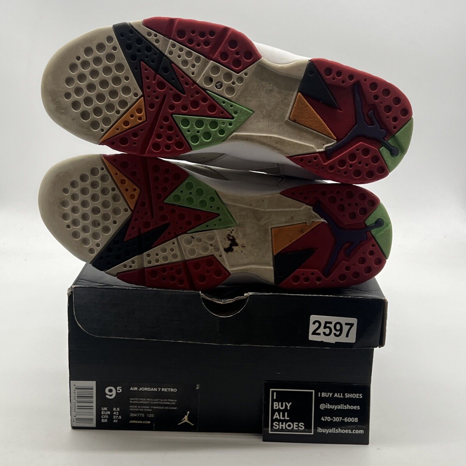 Size 9.5 - Air Jordan 7 Retro 2015 Hare (304775-125)