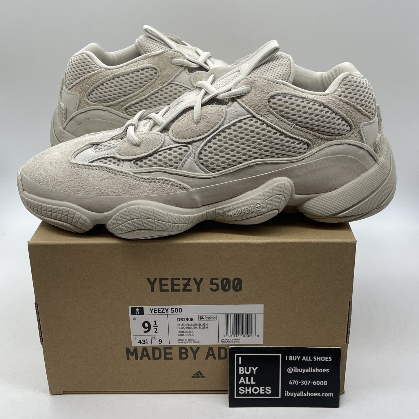 Size 9.5 - adidas Yeezy 500 Blush Tan Suede Leather (DB2908)