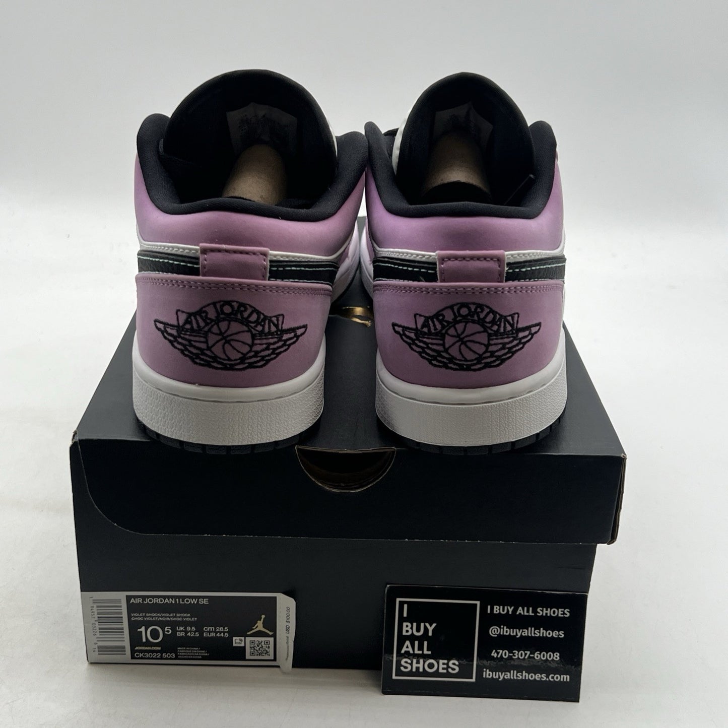Size 10.5 - Air Jordan 1 SE Low Violet Shock (CK3022-503)