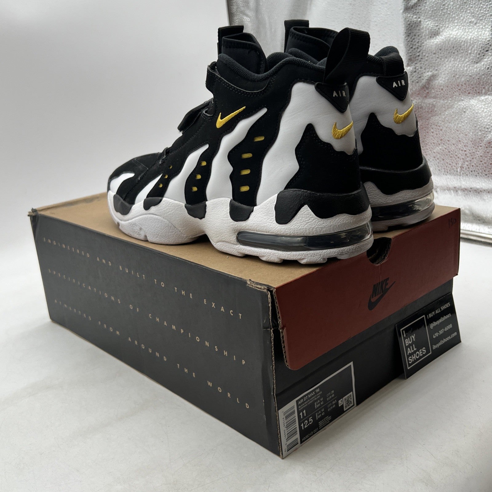 Size 11 -  Air Dt Max ‘96 Black White 2024 Yellow Suede Leather  (HM8249-001)